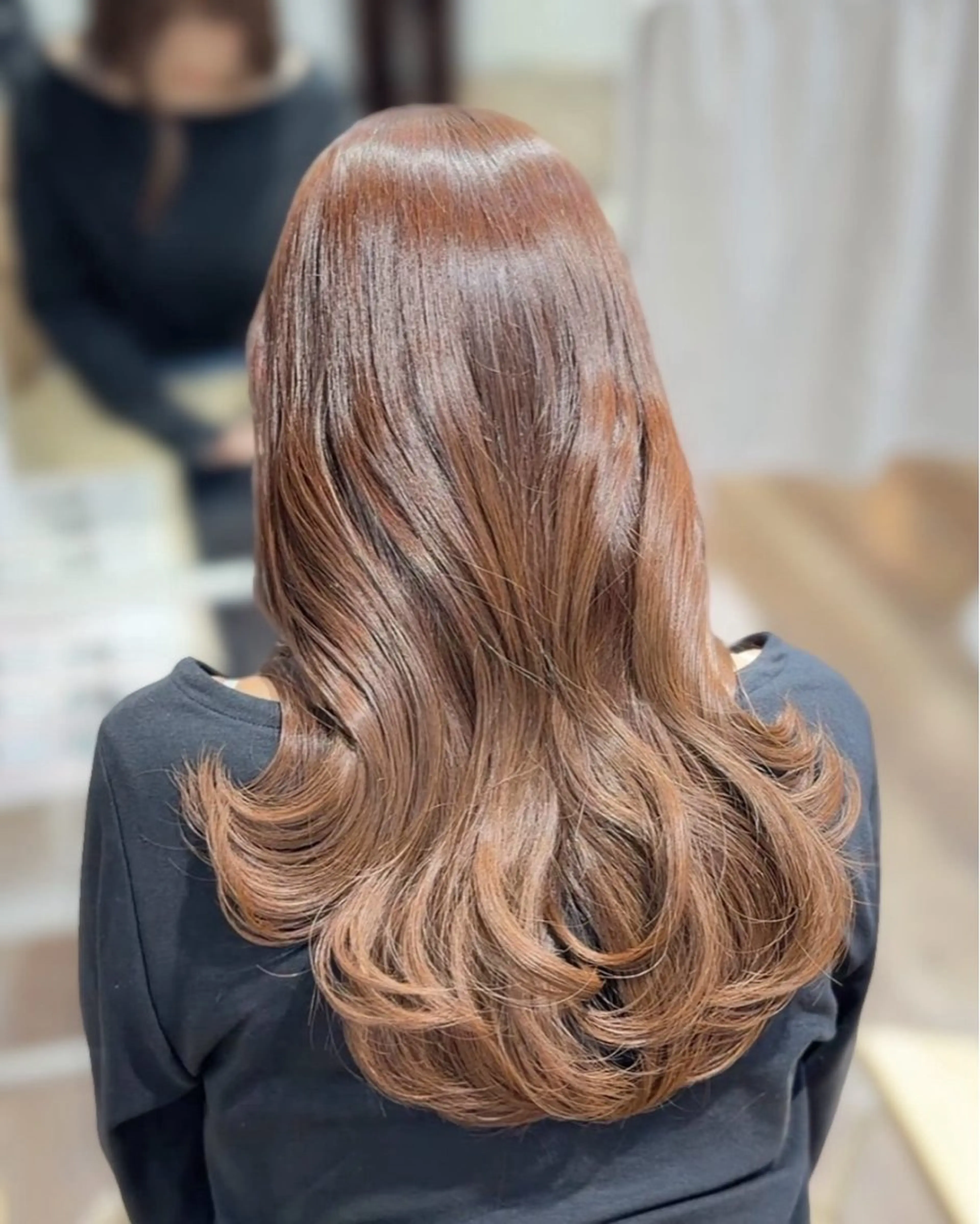 ロング カラー カット ヘアカラー トリートメント honoka/レイヤ ー/艶感カラー/韓国のヘアスタイル