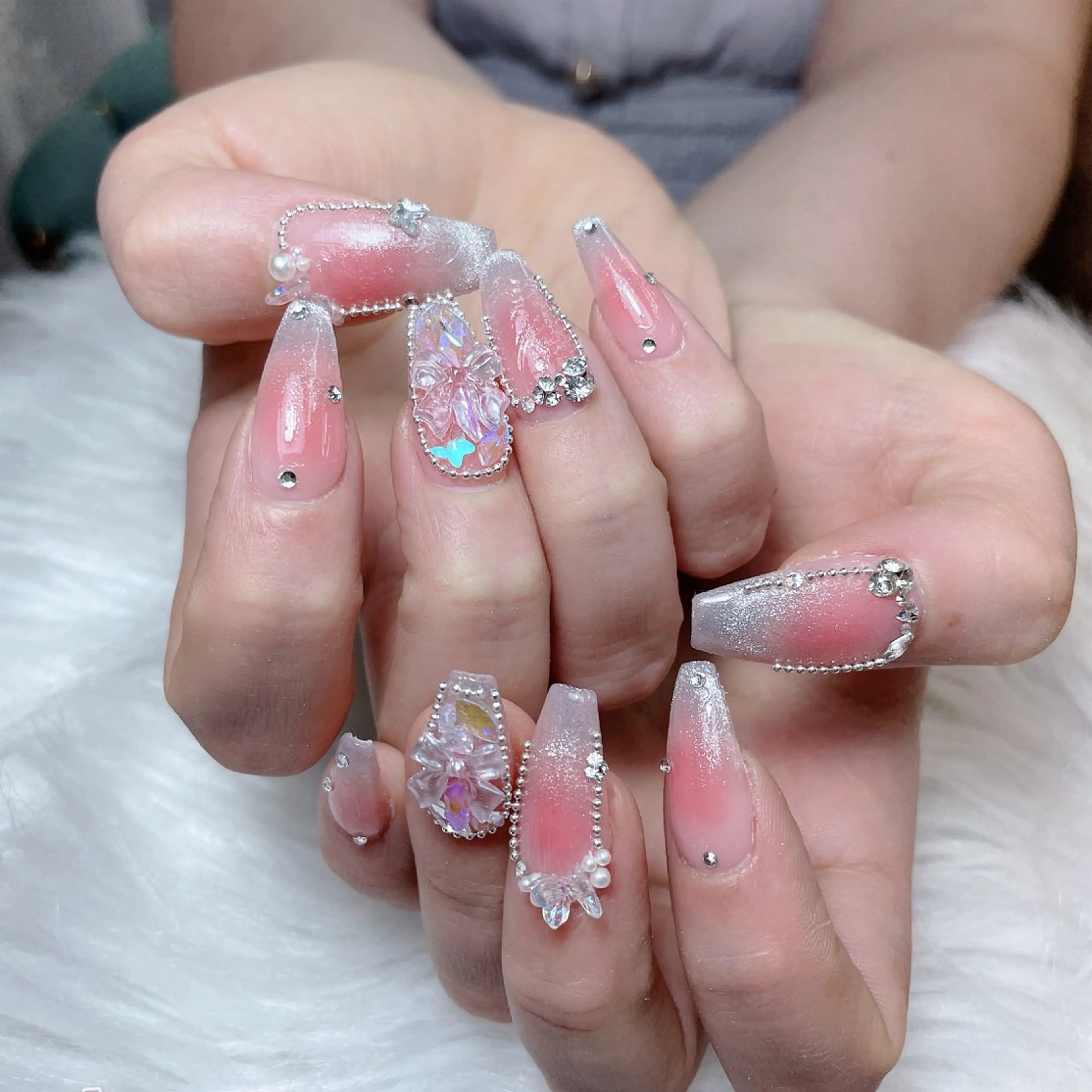 ネイル ハート 韓国ネイル 夏ネイル ワンホンネイル ハンドネイル Melody Nail所属・Melody  3D/スカルプ専門店のネイルデザイン