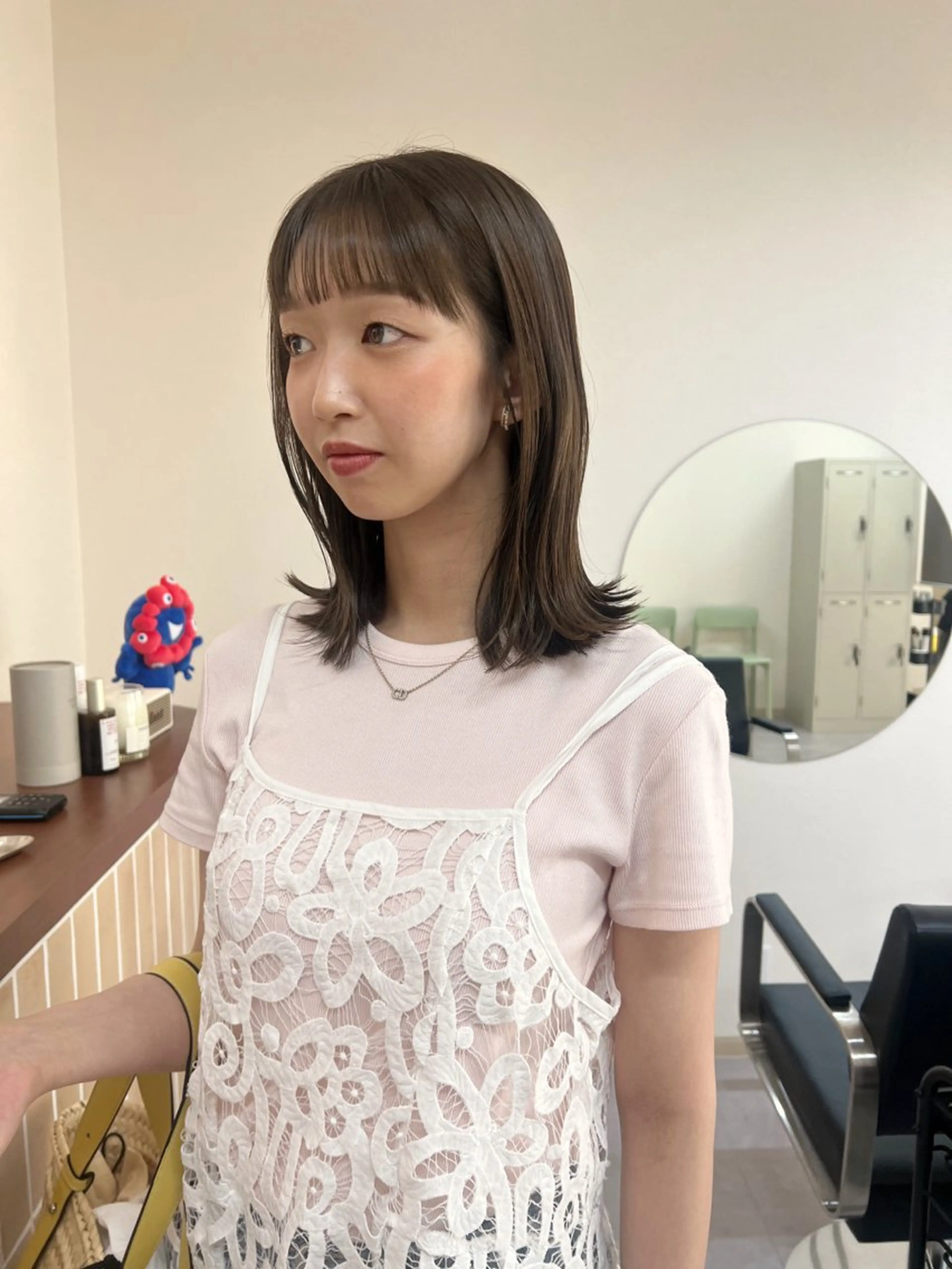 ミディアム カラー カット ヘアカラー トリートメント トレンドと似合わせ/ マンツーマン/西上楓のヘアスタイル