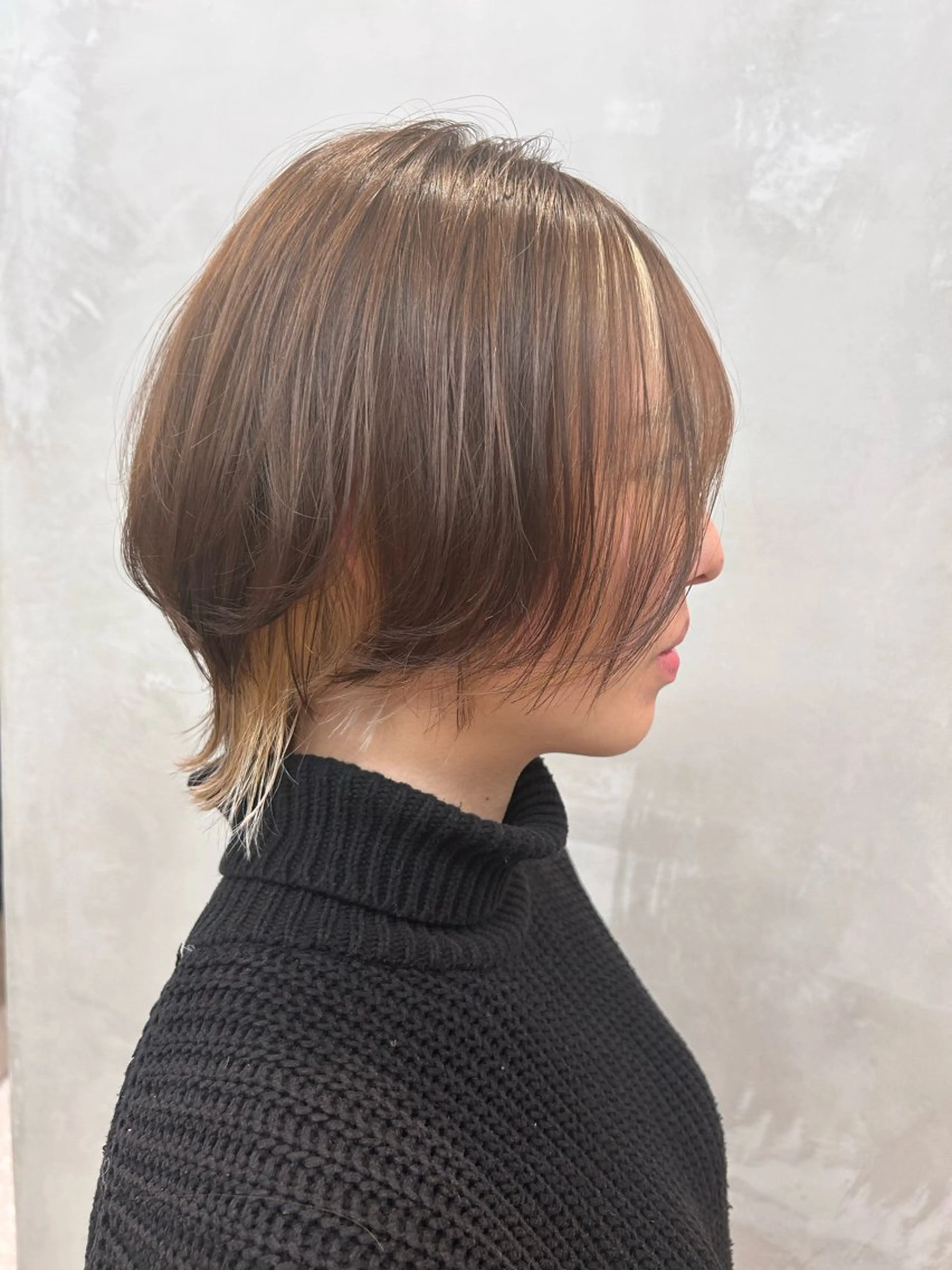 【練習モデル】ダブルカラー・デザインカラー ¥3,500（ハイライト／インナー／ポイントカラー）の写真