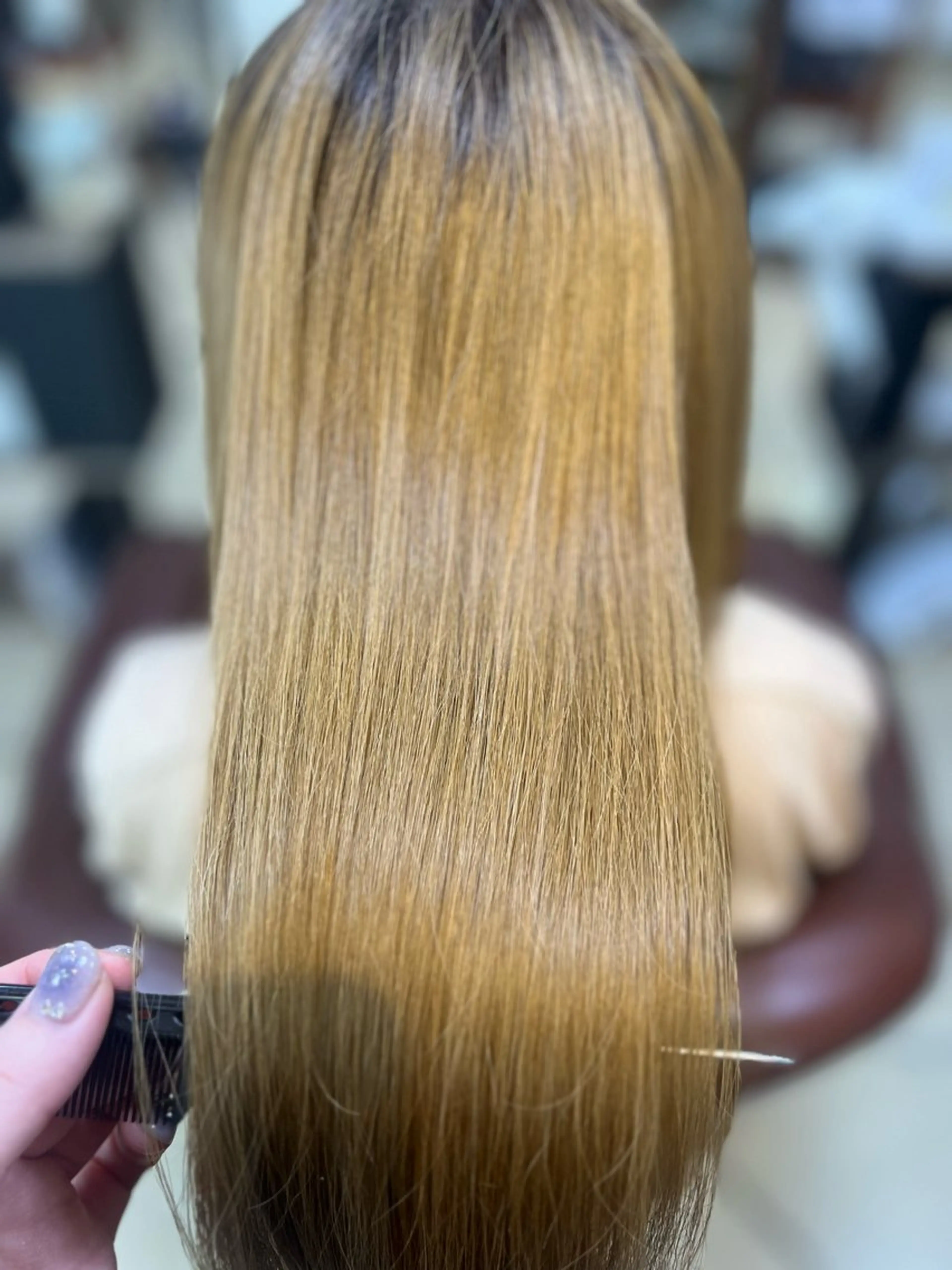 ブリーチ根元リタッチ💫＋ワンカラー＋クイックトリートメント🎐の写真