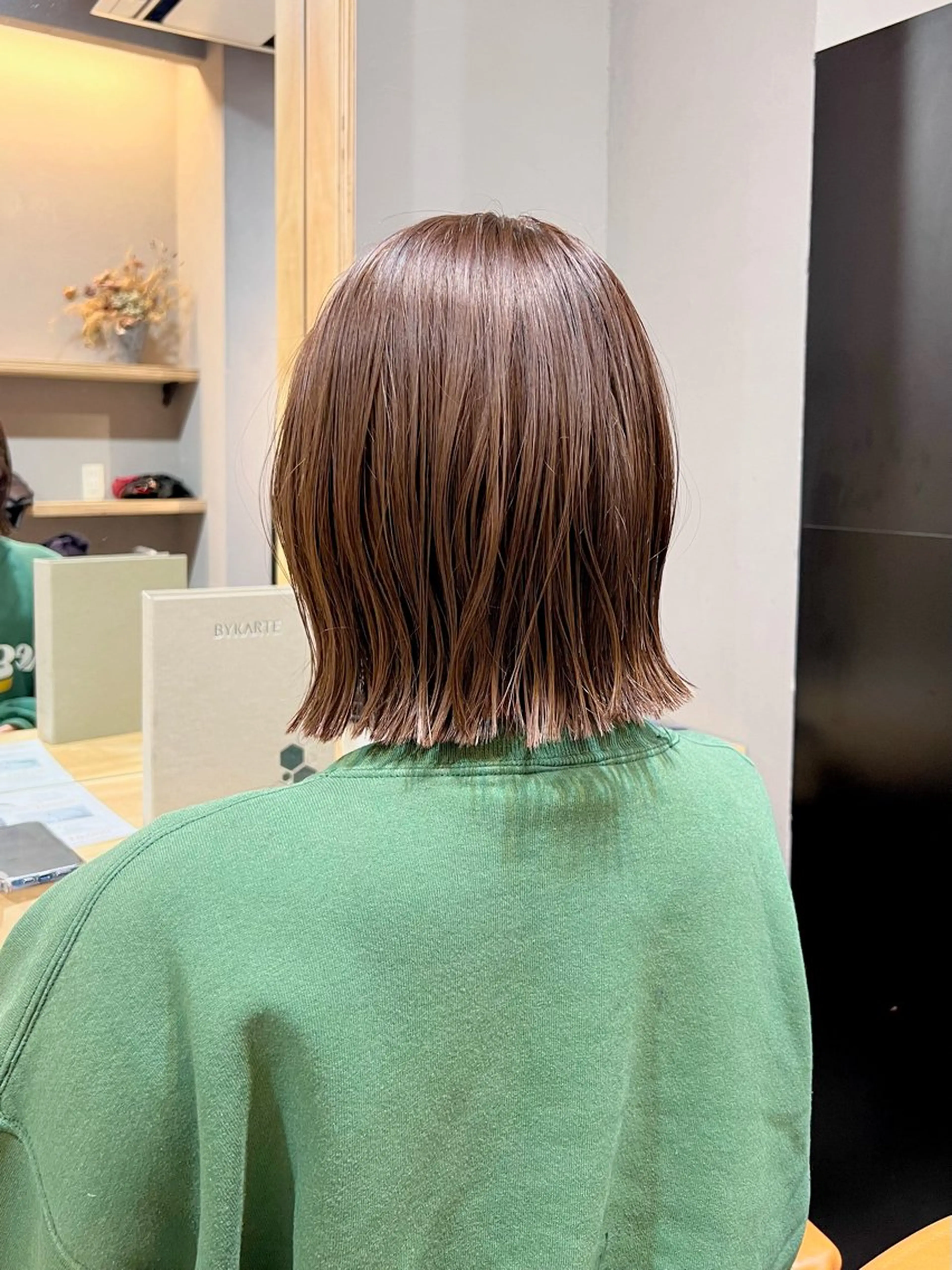 ショート カラー 切りっぱなしボブ ボブ 神戸ボブ✂️ ioe三宮/田 伸佳のヘアスタイル