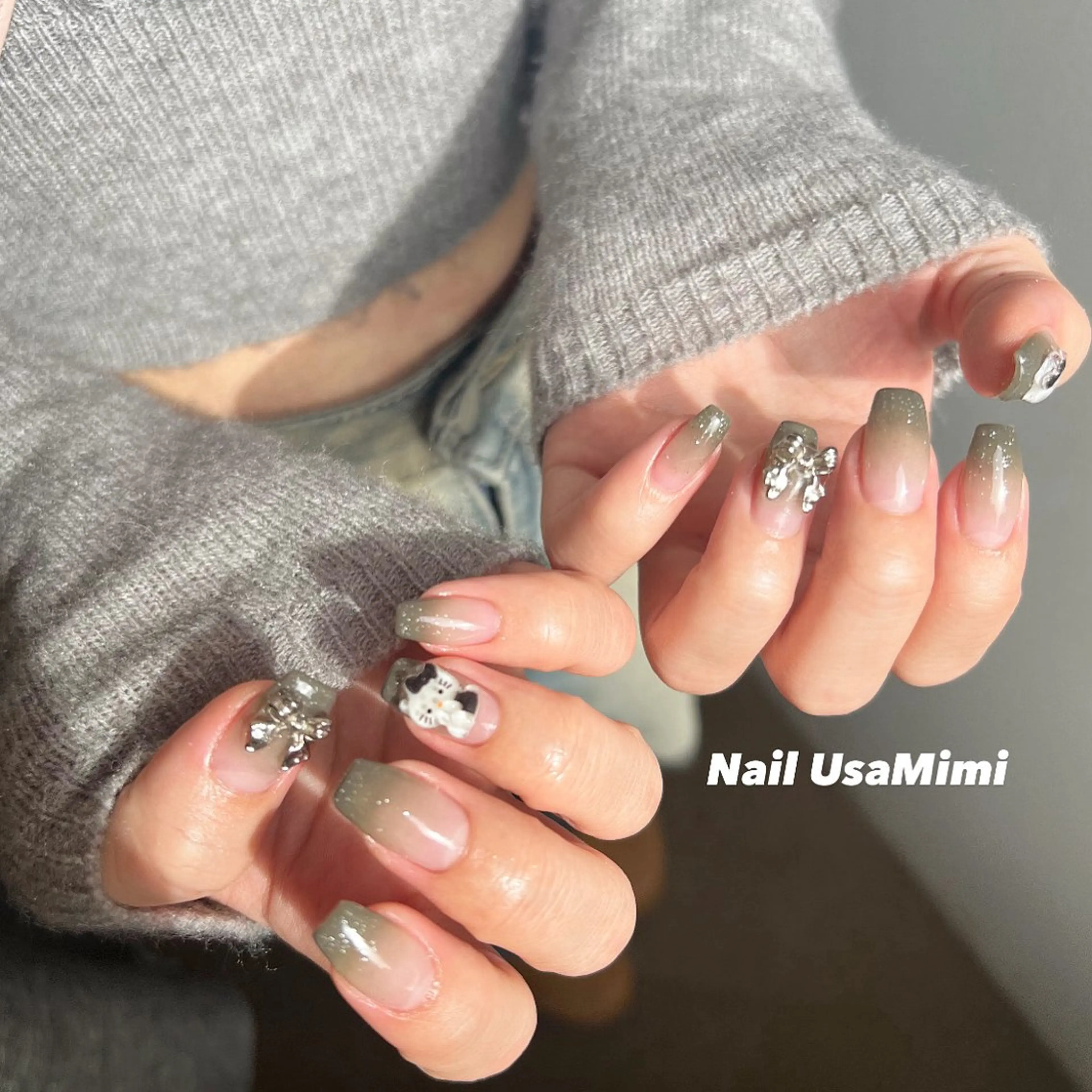 ネイル ジェルネイル マグネットネイル 持ち込み ワンカラーネイル パラジェル 本町NailUsa Mimi RIKOのネイルデザイン