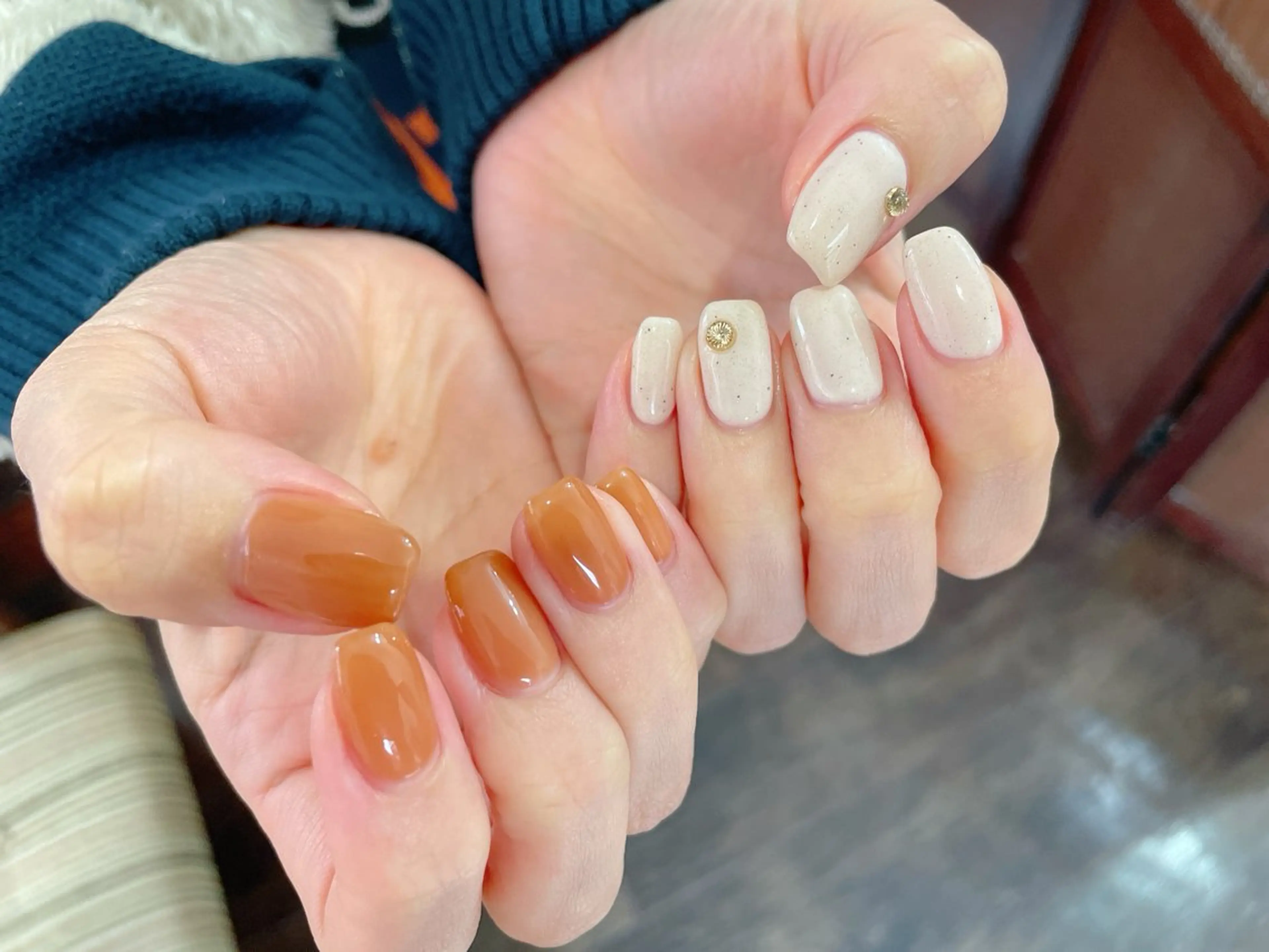 ネイル ジェルネイル ニュアンスネイル パラジェル 冬ネイル ハンドネイル nailroom OHANA🌴のネイルデザイン