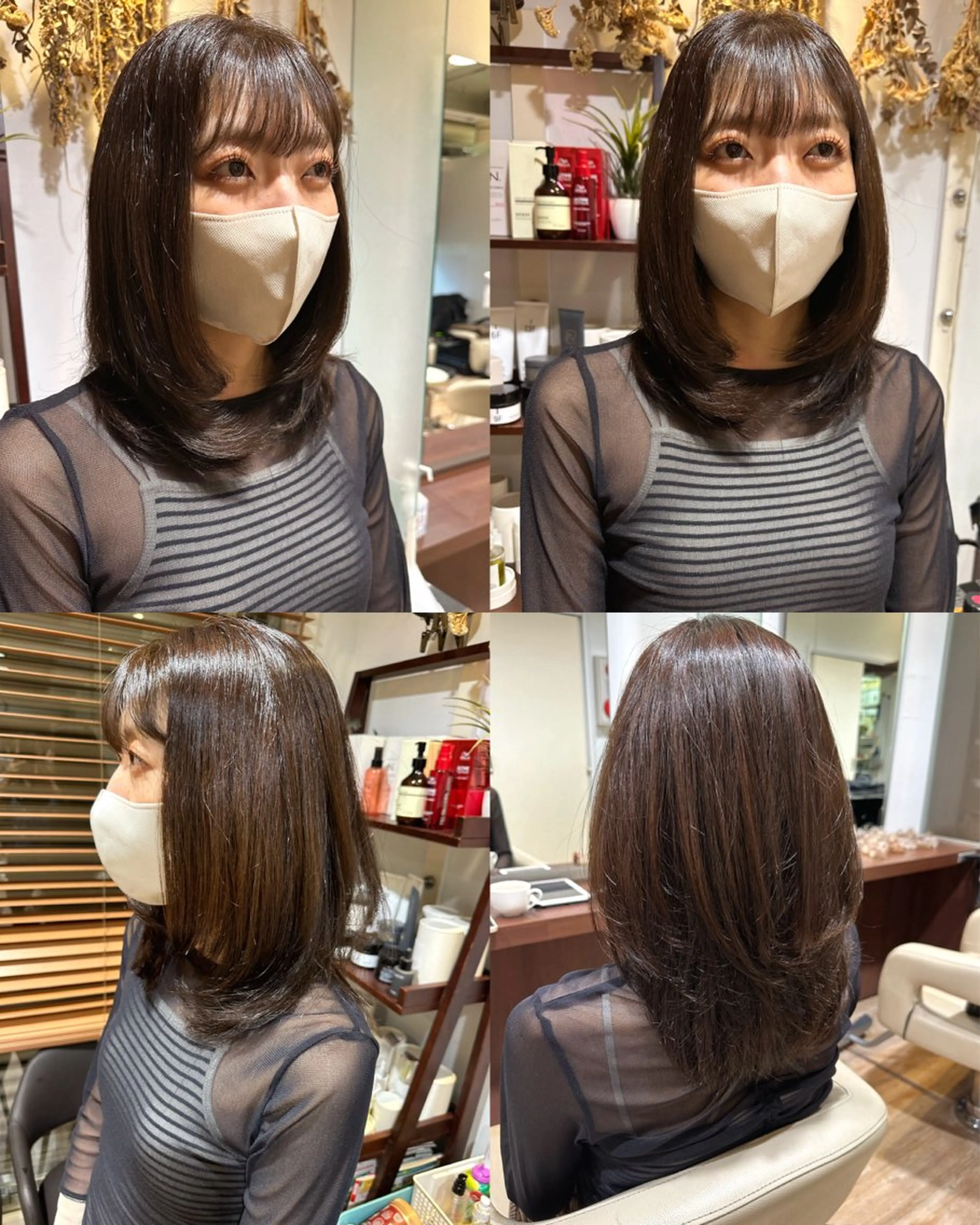 ミディアム レイヤーカット 宇都 唯のヘアスタイル