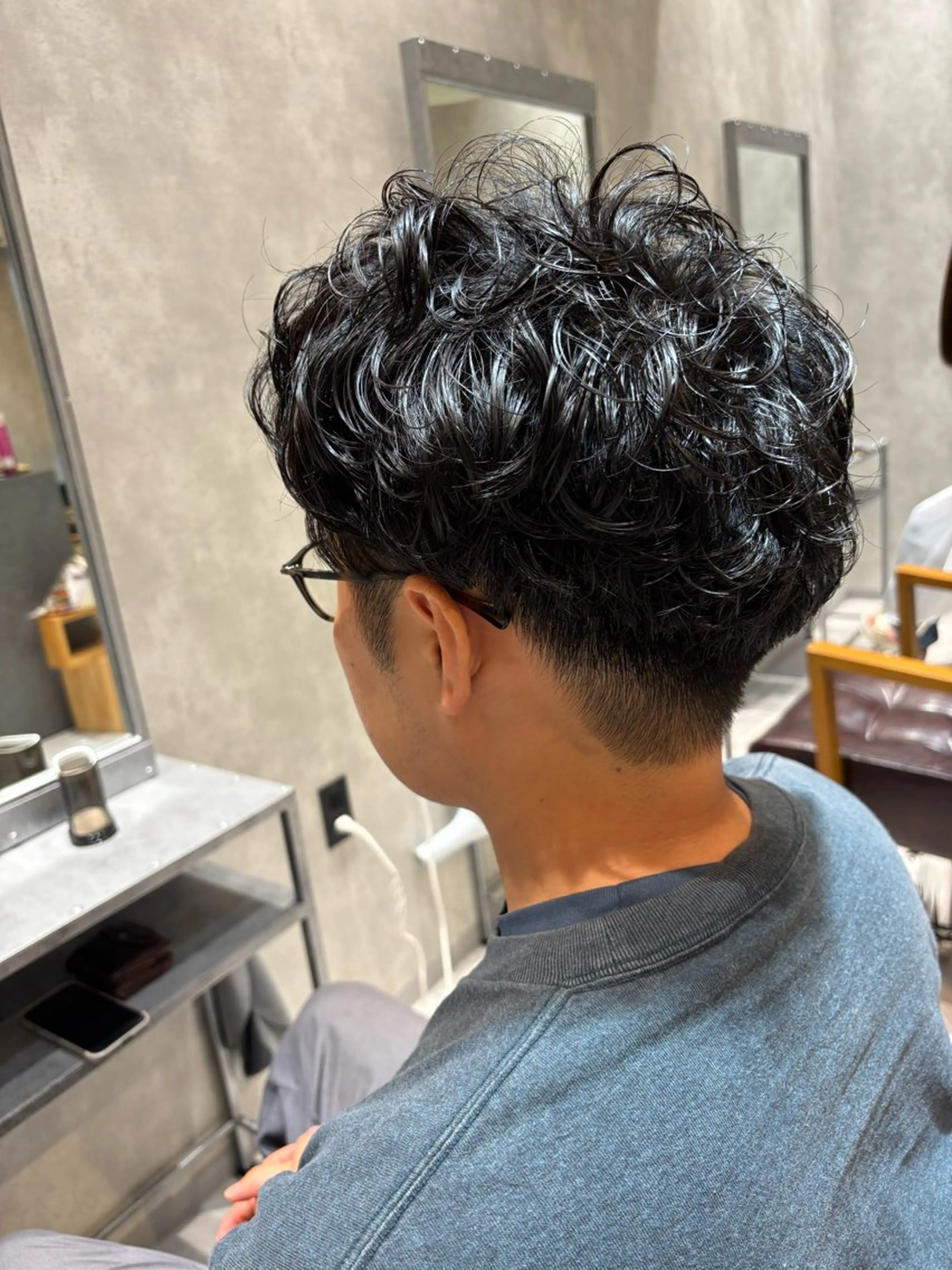 ショート パーマ メンズ メンズパーマ ニュアンスパーマ カット パーマ 宮嶋 勇輔のヘアスタイル