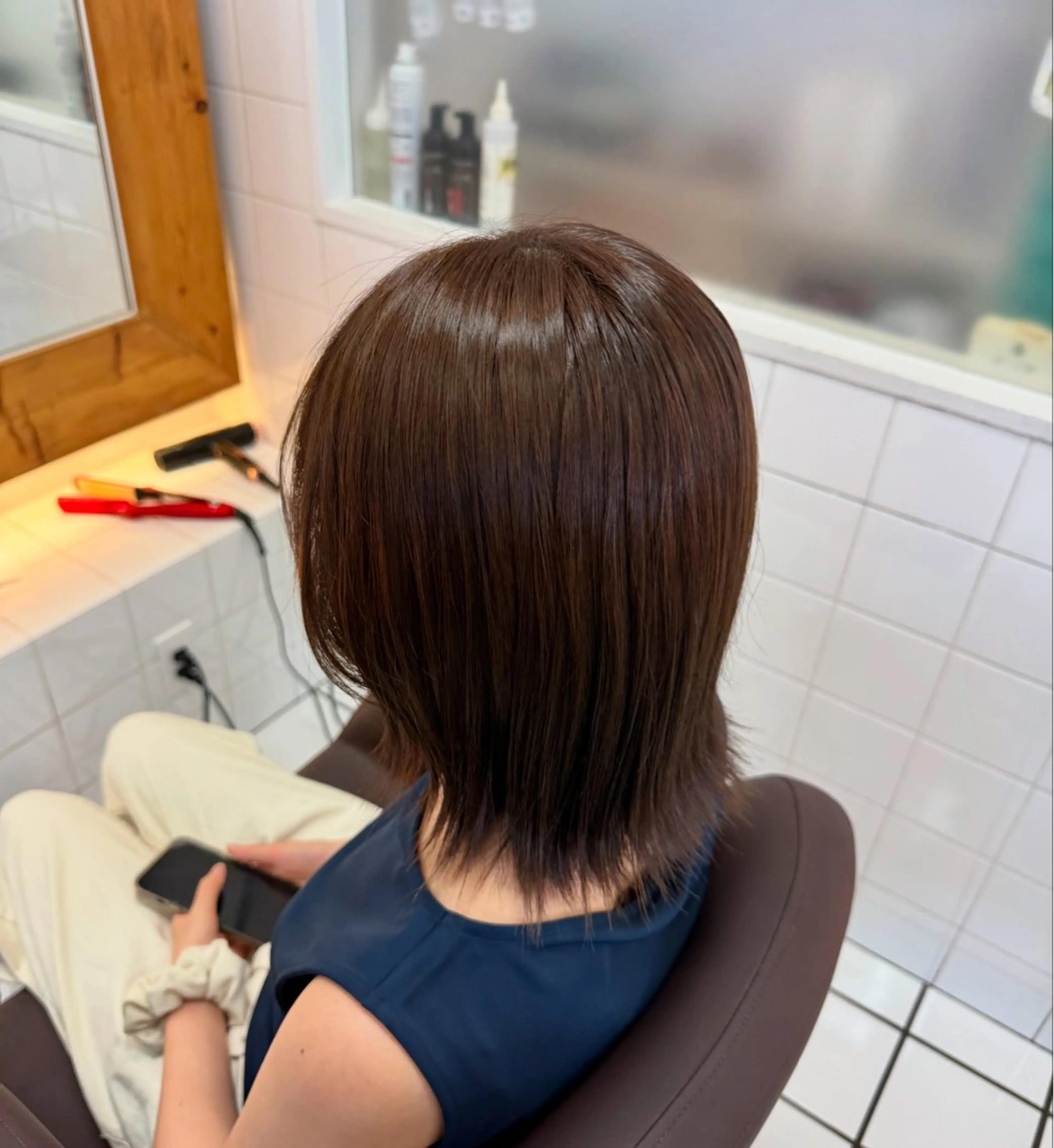 カラー ブラウンカラー ナチュラルブラウン 池田 菜々美のヘアスタイル