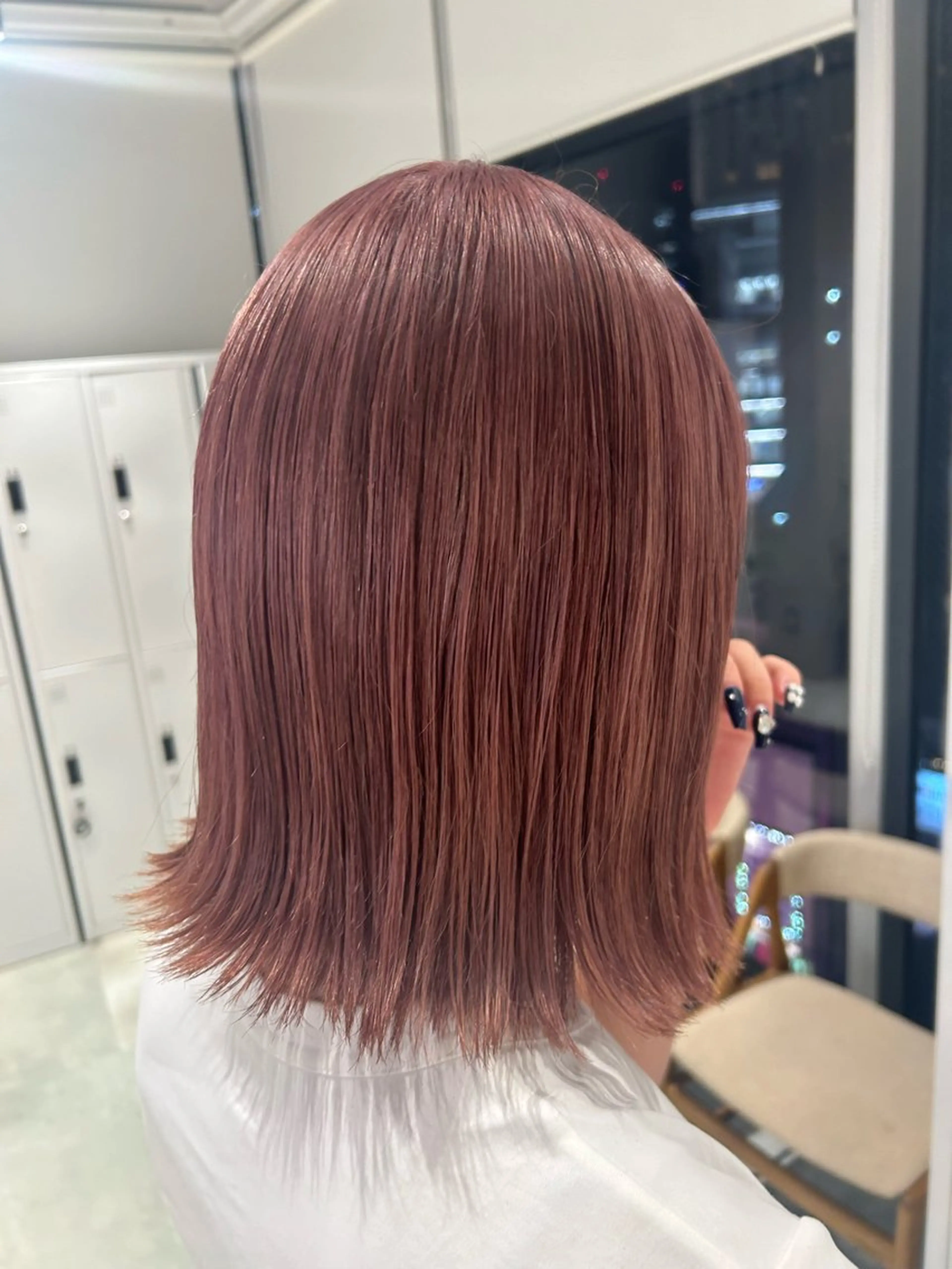 ショート カラー ベージュカラー ピンクカラー ピンクベージュ カット ヘアカラー ピンク/ベージュ /似合わせ/田島百華のヘアスタイル