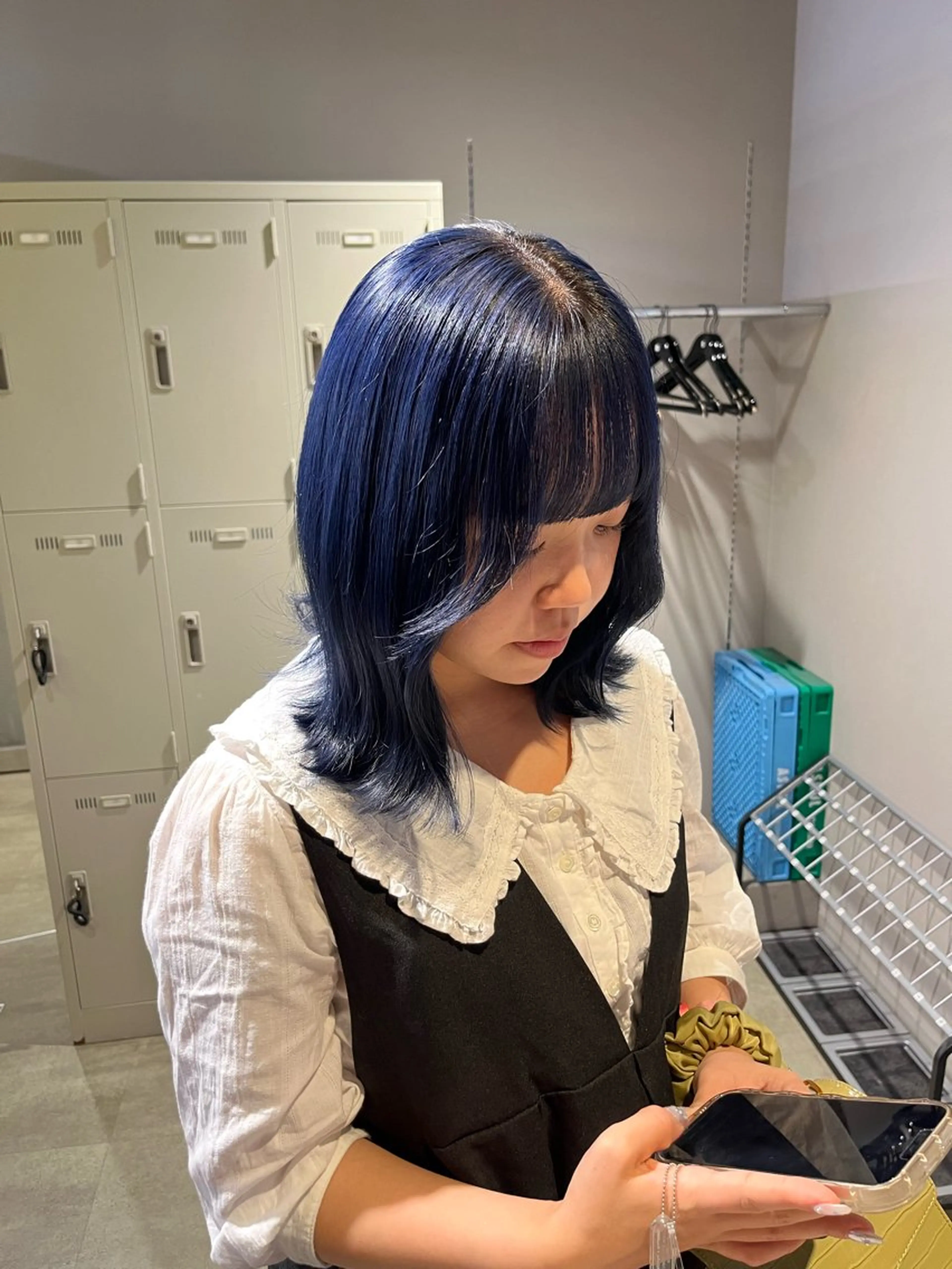 セミロング ヘアカラー トリートメント ヘッドスパ ヘアセット 寒色＆ブリーチ特化 寒色MiOのヘアスタイル