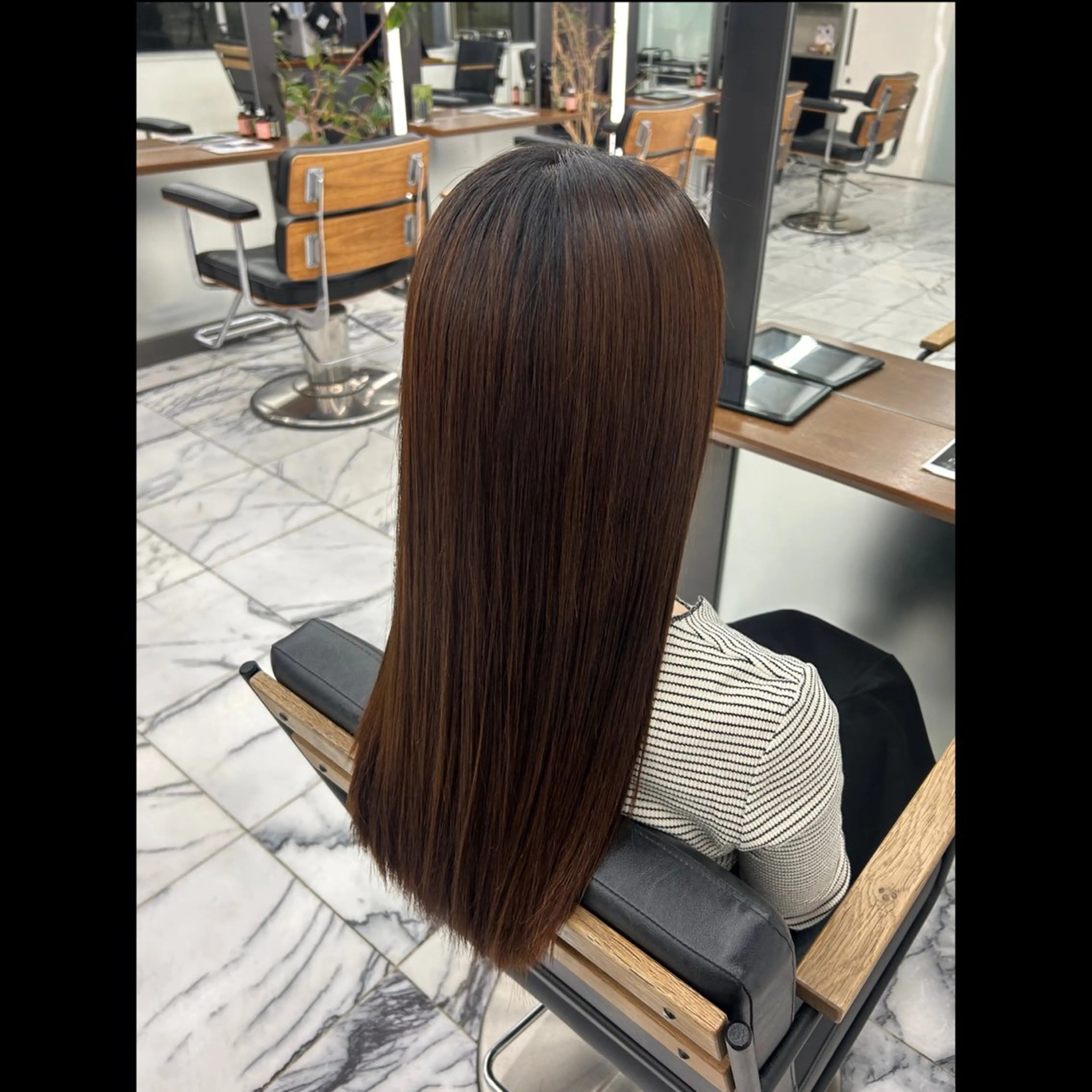 ロング カット 縮毛矯正 カットモデル/ボブ/ reina🐈‍⬛のヘアスタイル