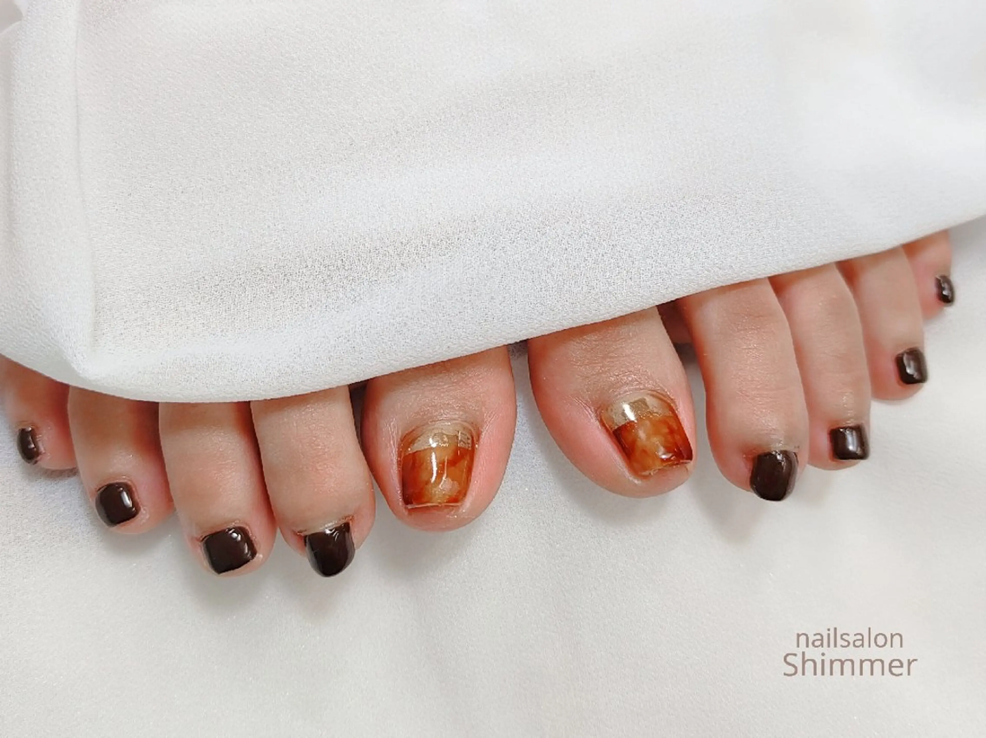 ネイル フットネイル Shimmer Asakoのネイルデザイン
