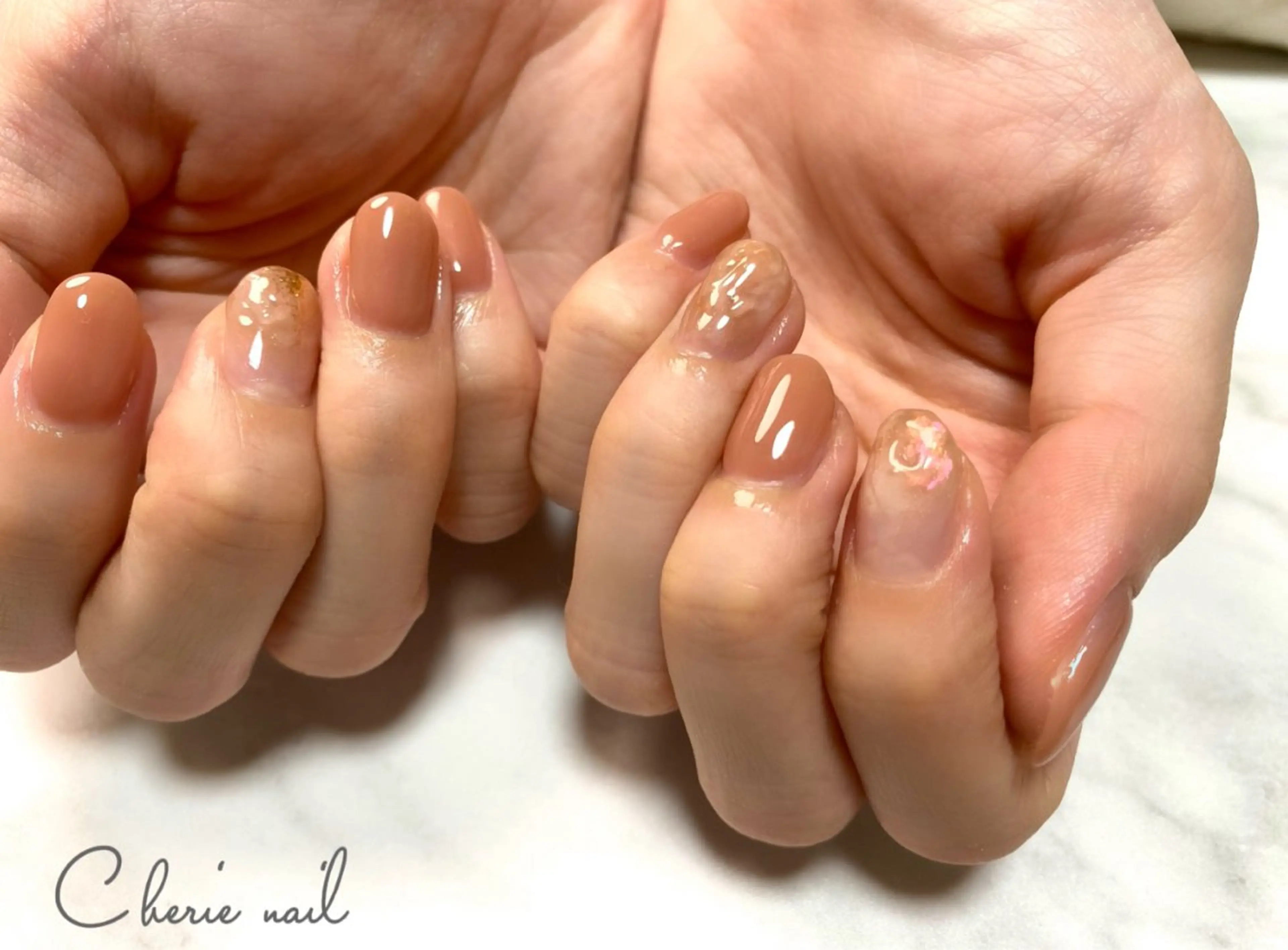 ネイル ニュアンスネイル シンプルネイル Cherienail yunaのネイルデザイン