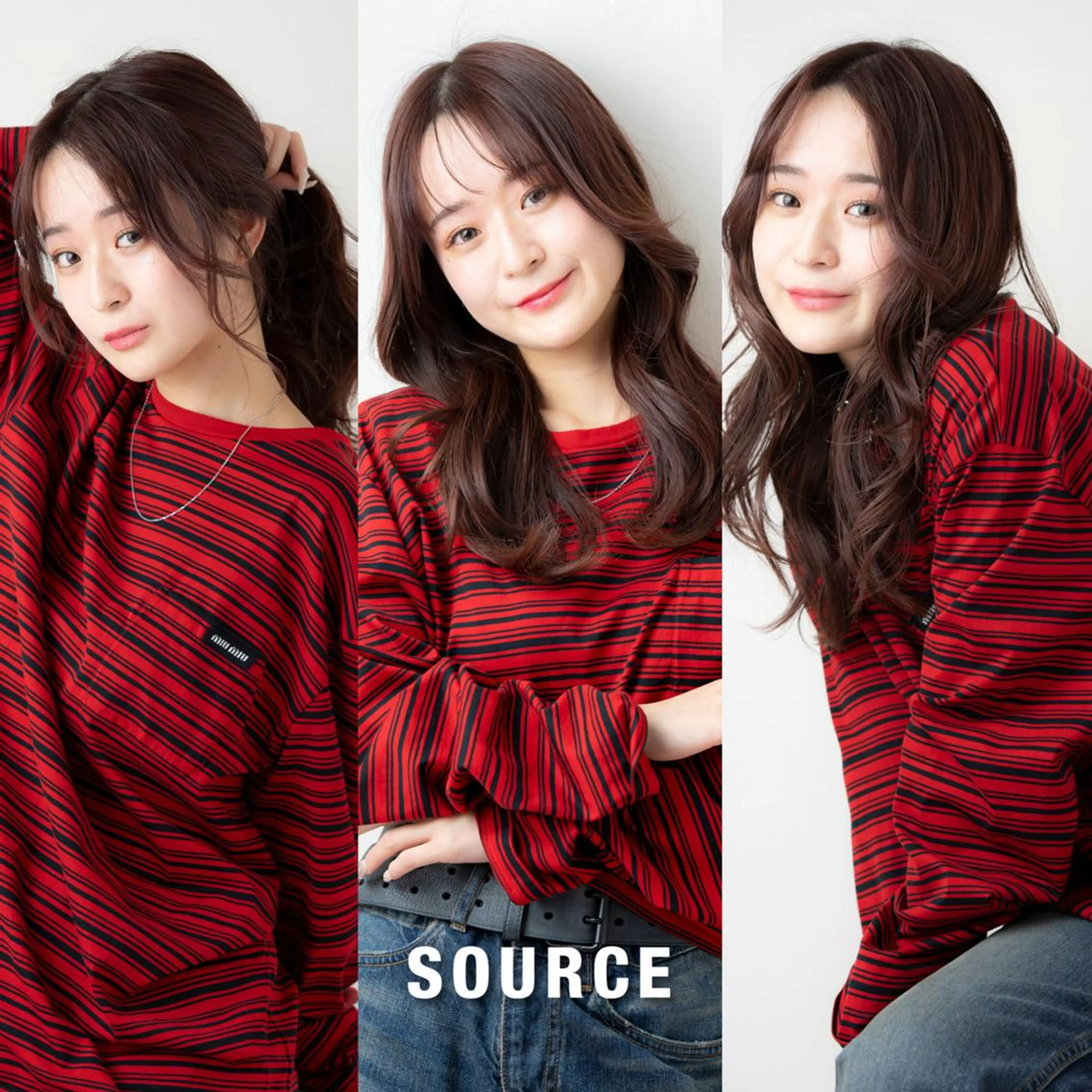 セミロング カラー セミロングパーマ 透明感カラー ダブルカラー ハイライトカラー イルミナカラー SOURCE天王寺/ ヘアケア/艶カラー✨のヘアスタイル