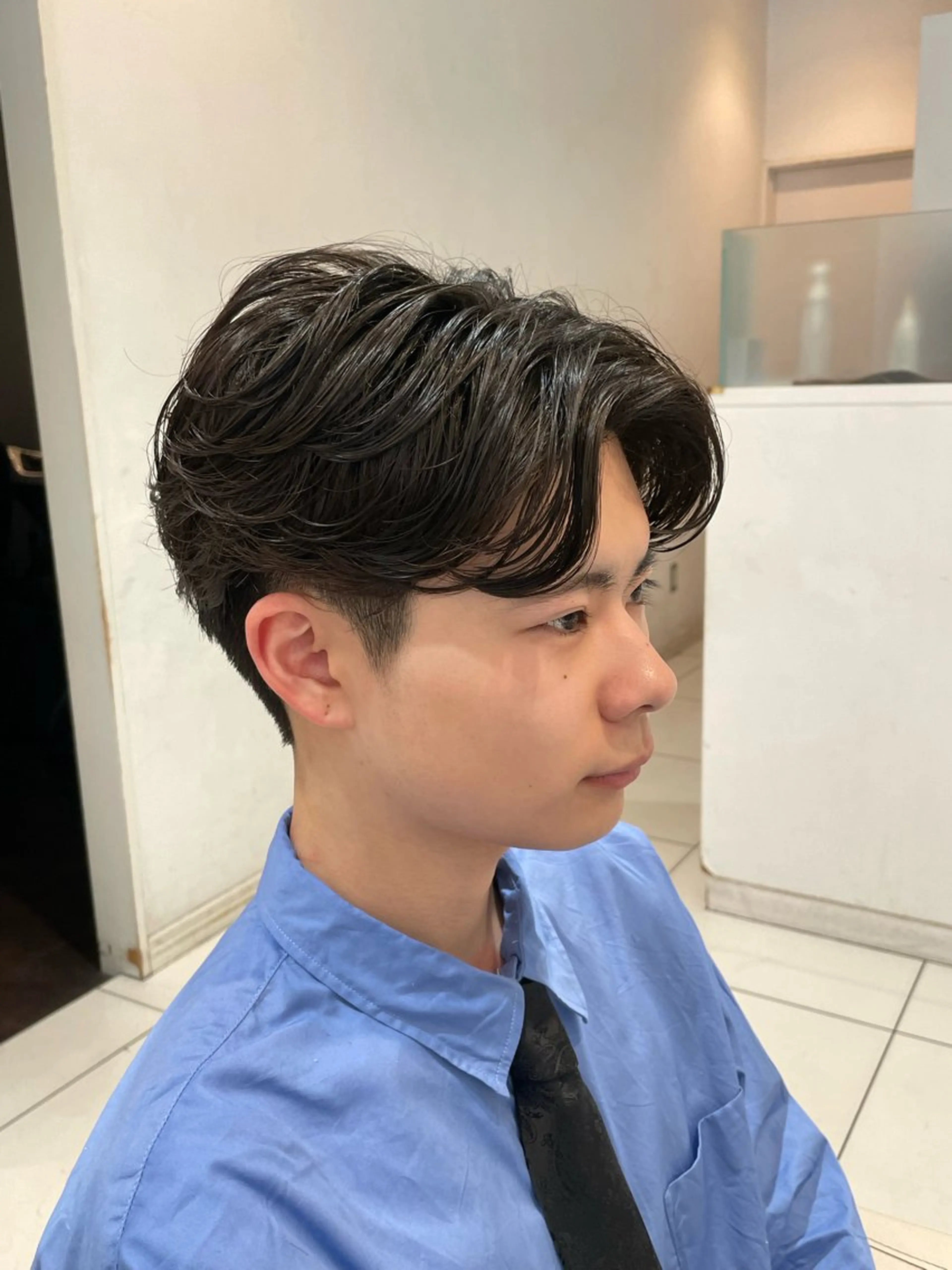 ショート パーマ メンズ カット パーマ 樋笠 知佳のヘアスタイル