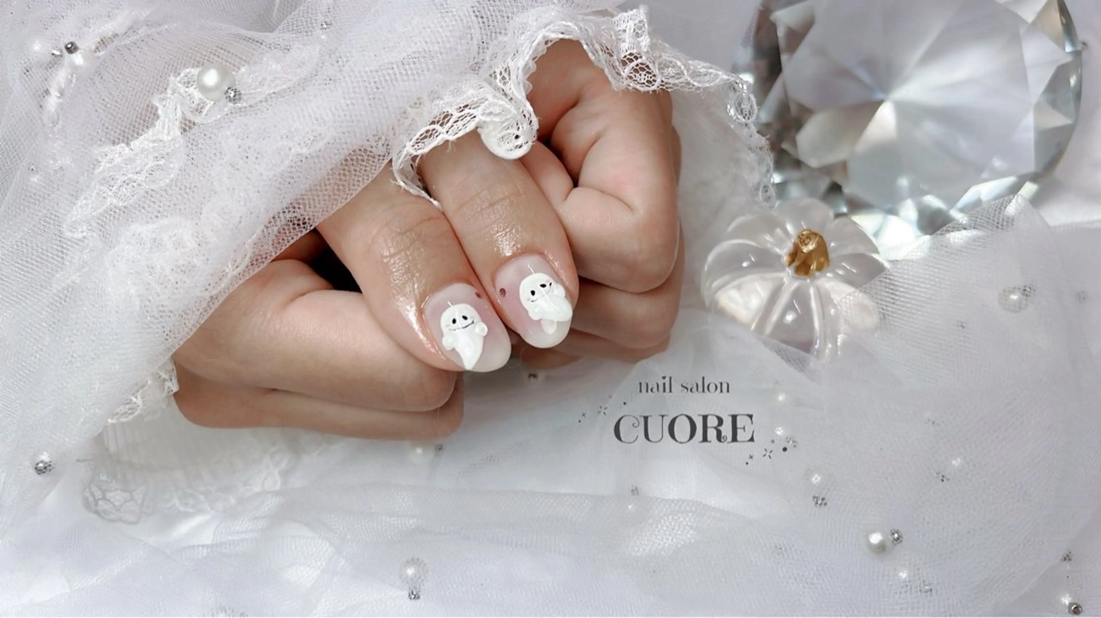 ネイル チークネイル ハロウィン nail salon CUOREのネイルデザイン