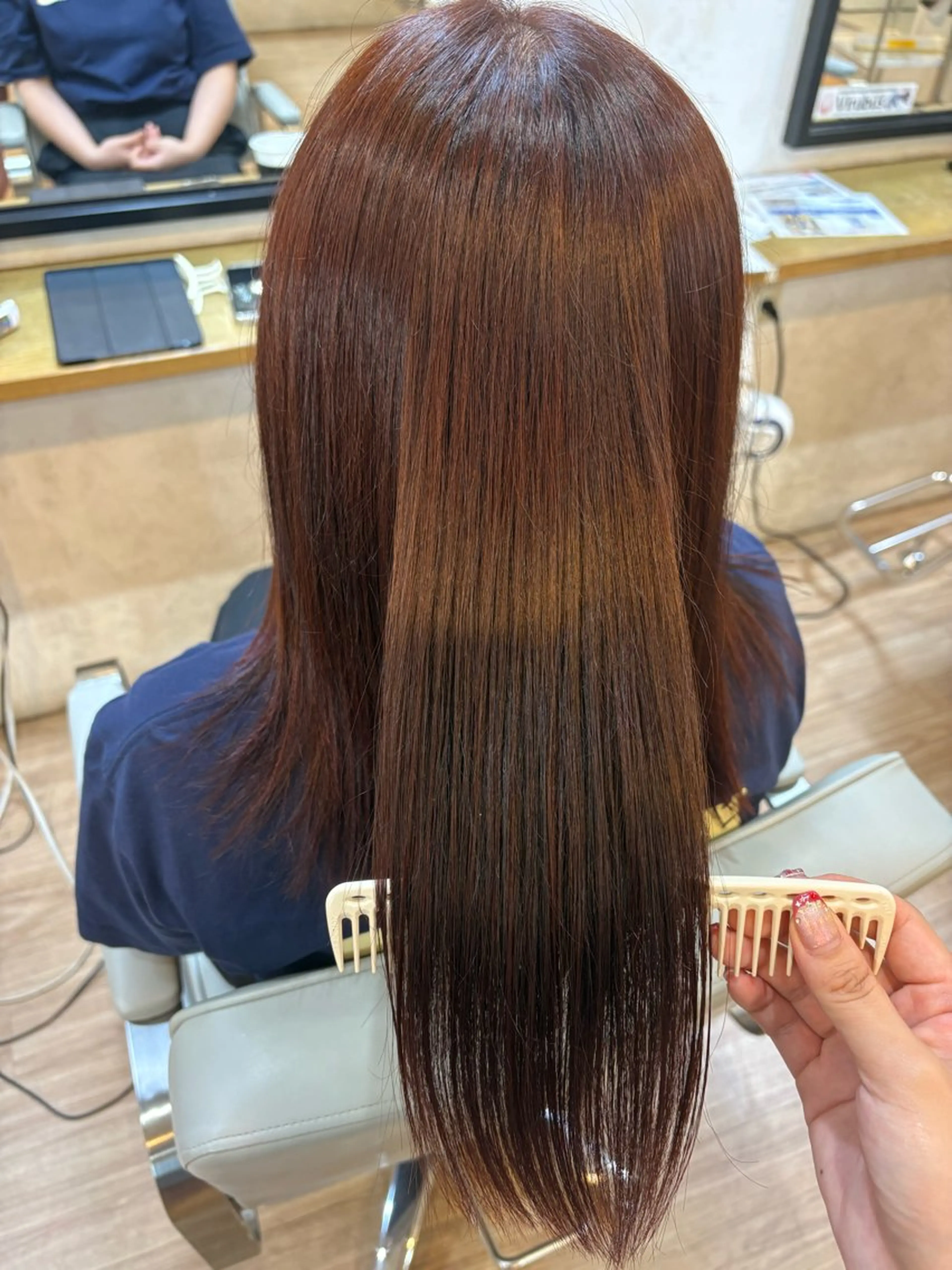 セミロング ヘアカラー トリートメント 韓国ヘアー🇰🇷 MIWAのヘアスタイル