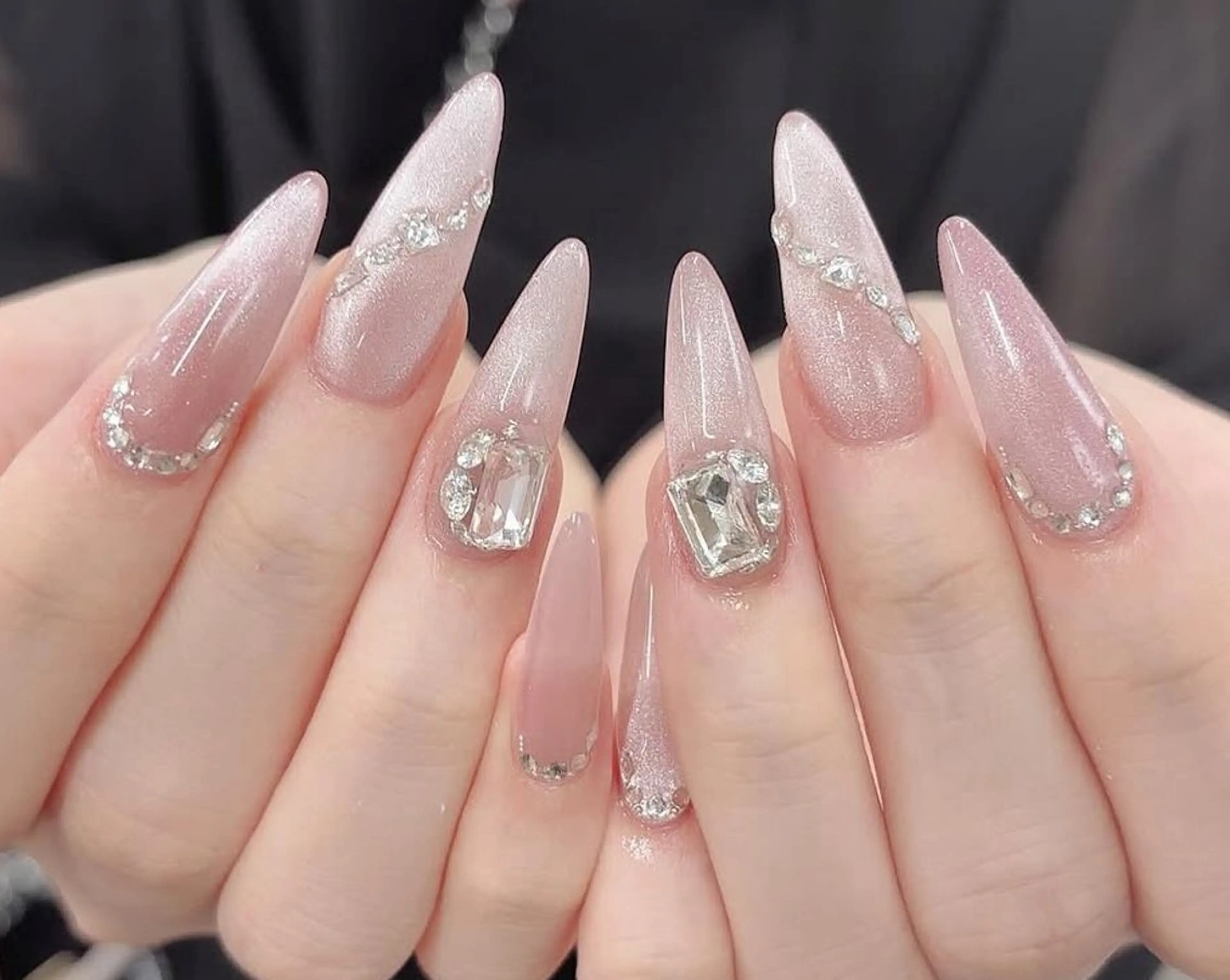 ネイル アートネイル ジェルネイル グラデーション マグネットネイル ニュアンスネイル ハンドネイル Ryu nail studioのネイルデザイン