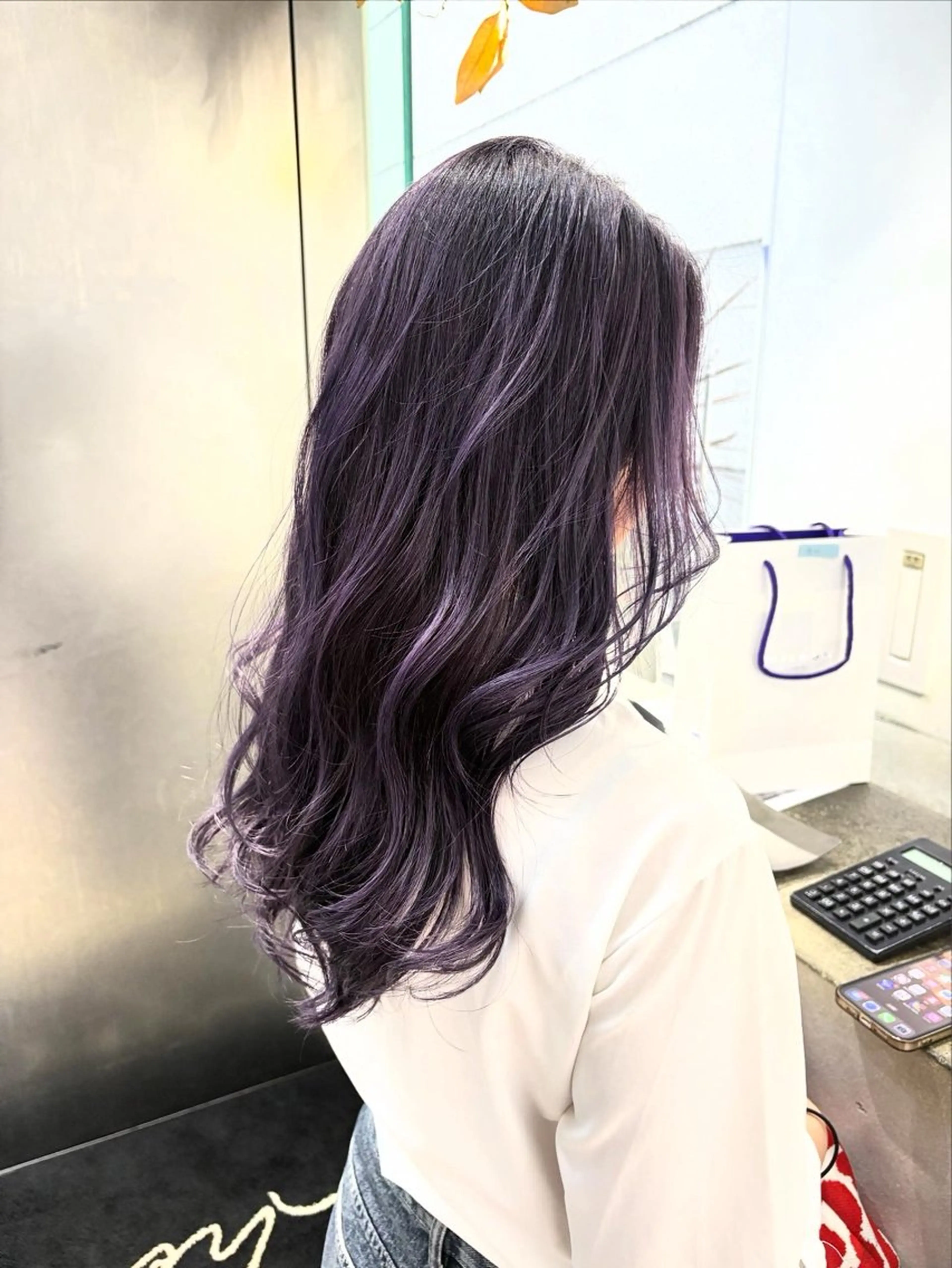 ロング カラー ブリーチ ダブルカラー グラデーションカラー ラベンダーカラー ヘアカラー トリートメント インナーカラー/天神 ブリーチ/吉田のヘアスタイル