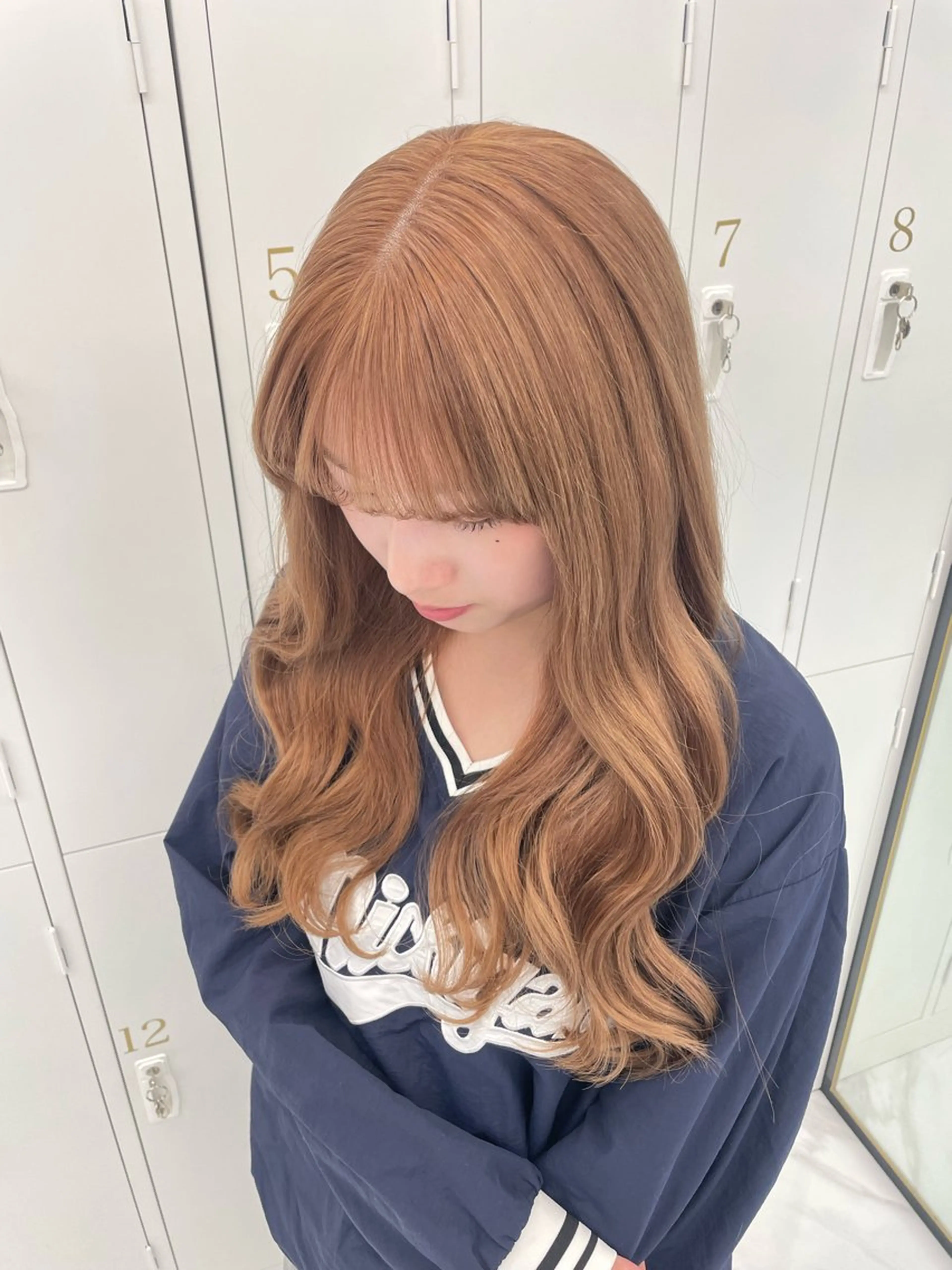 セミロング カラー 渋谷美容師 ユイのヘアスタイル