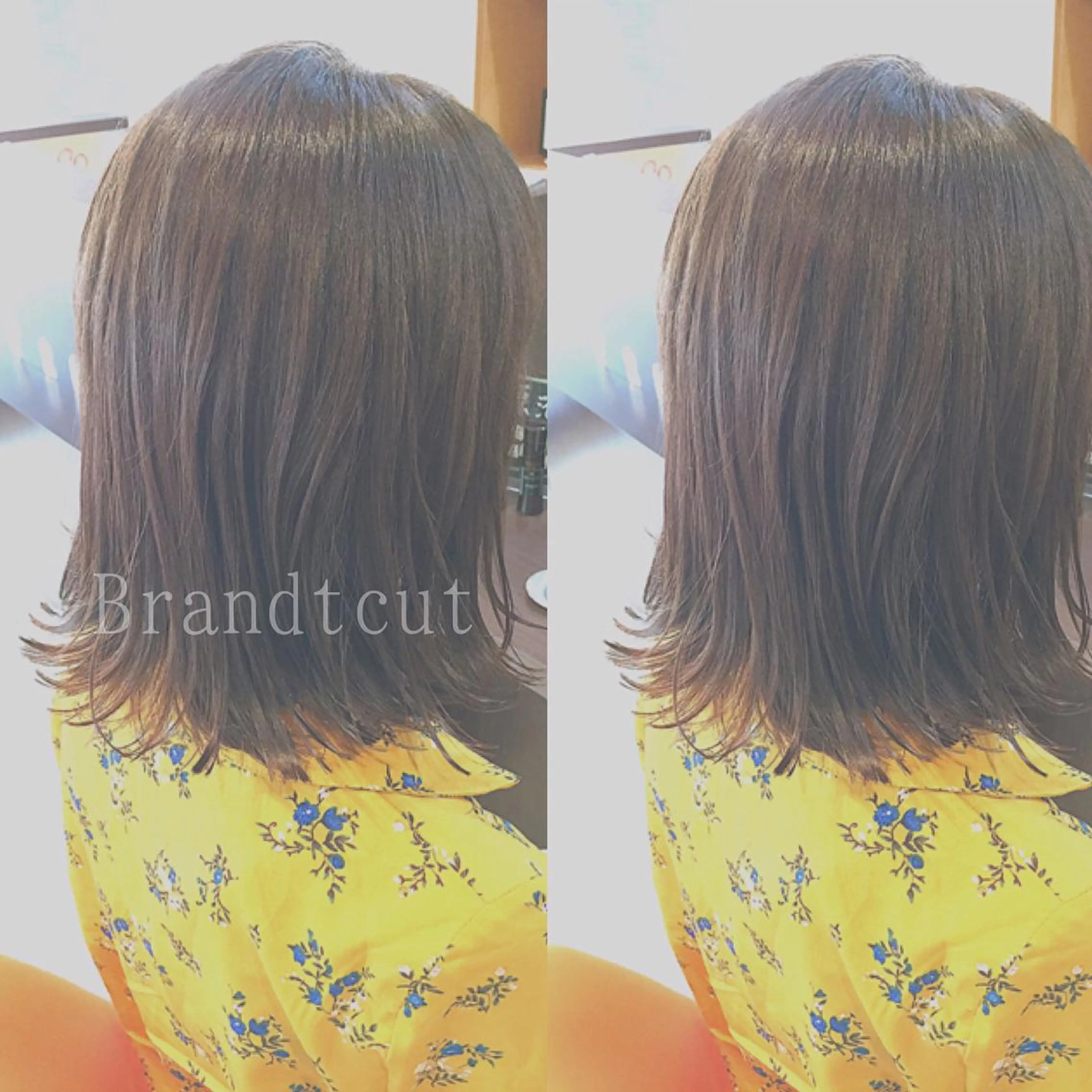 ミディアム 外ハネヘア 艶髪カラー✨ デジタルパーマ✨植松のヘアスタイル