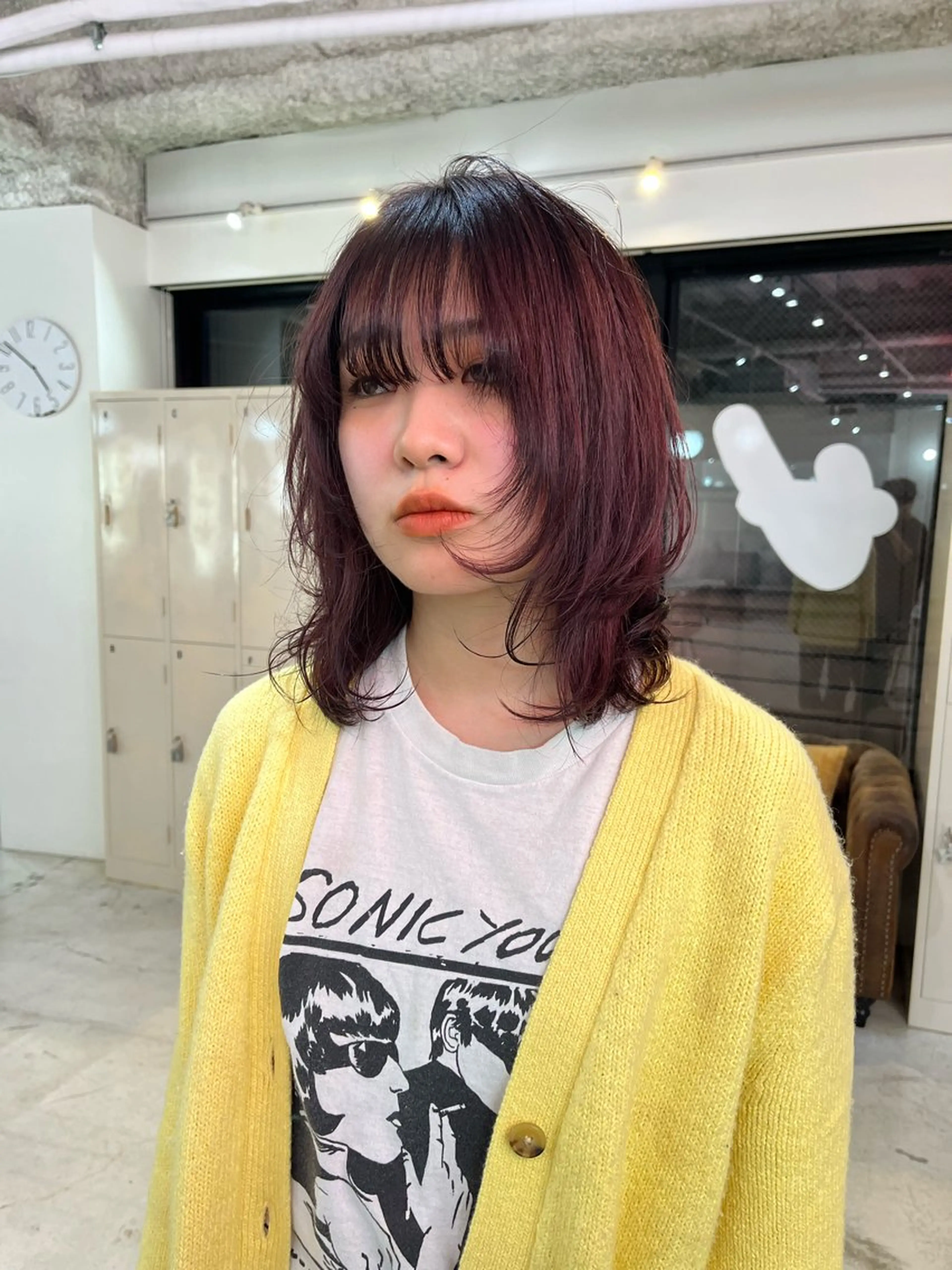 ミディアム カラー ハイトーンを育てる ブリーチカラー/牧原のヘアスタイル