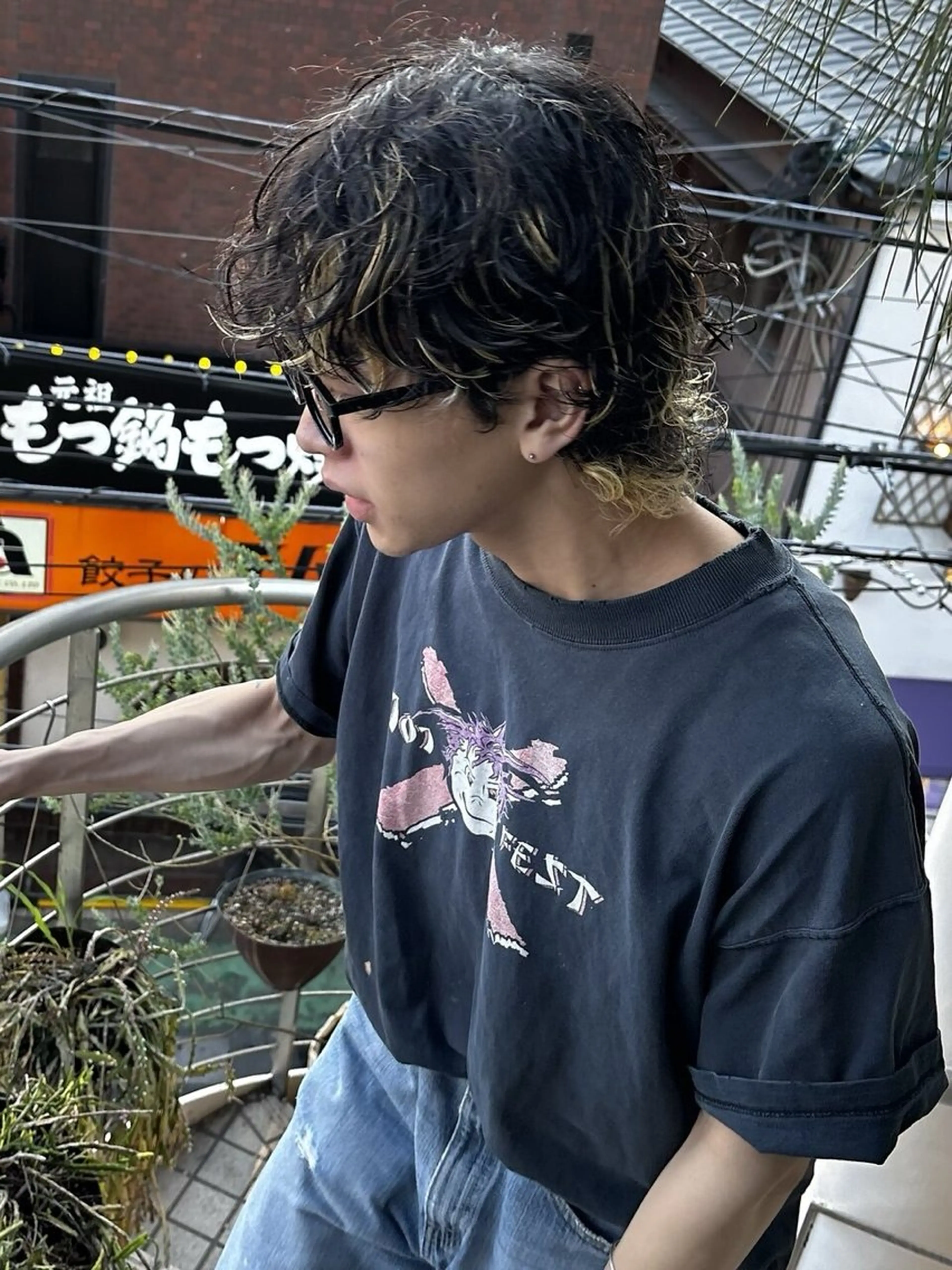 ショート カラー パーマ qiie/ワンカラー メンズカット/カラーのヘアスタイル