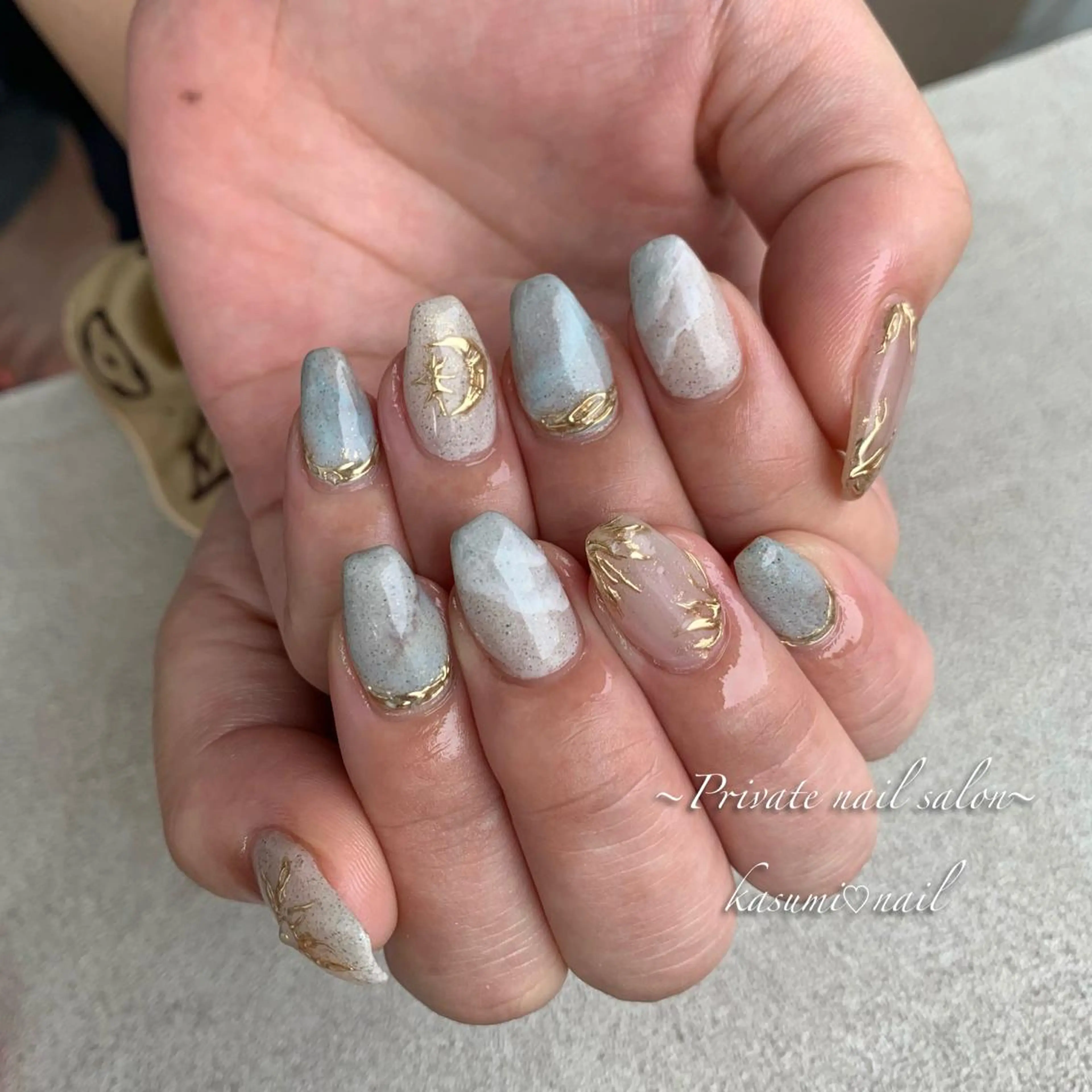 ネイル ラメ(グリッター) マグネットネイル ミラーネイル ニュアンスネイル 冬ネイル KASUMI♡ Nailのネイルデザイン