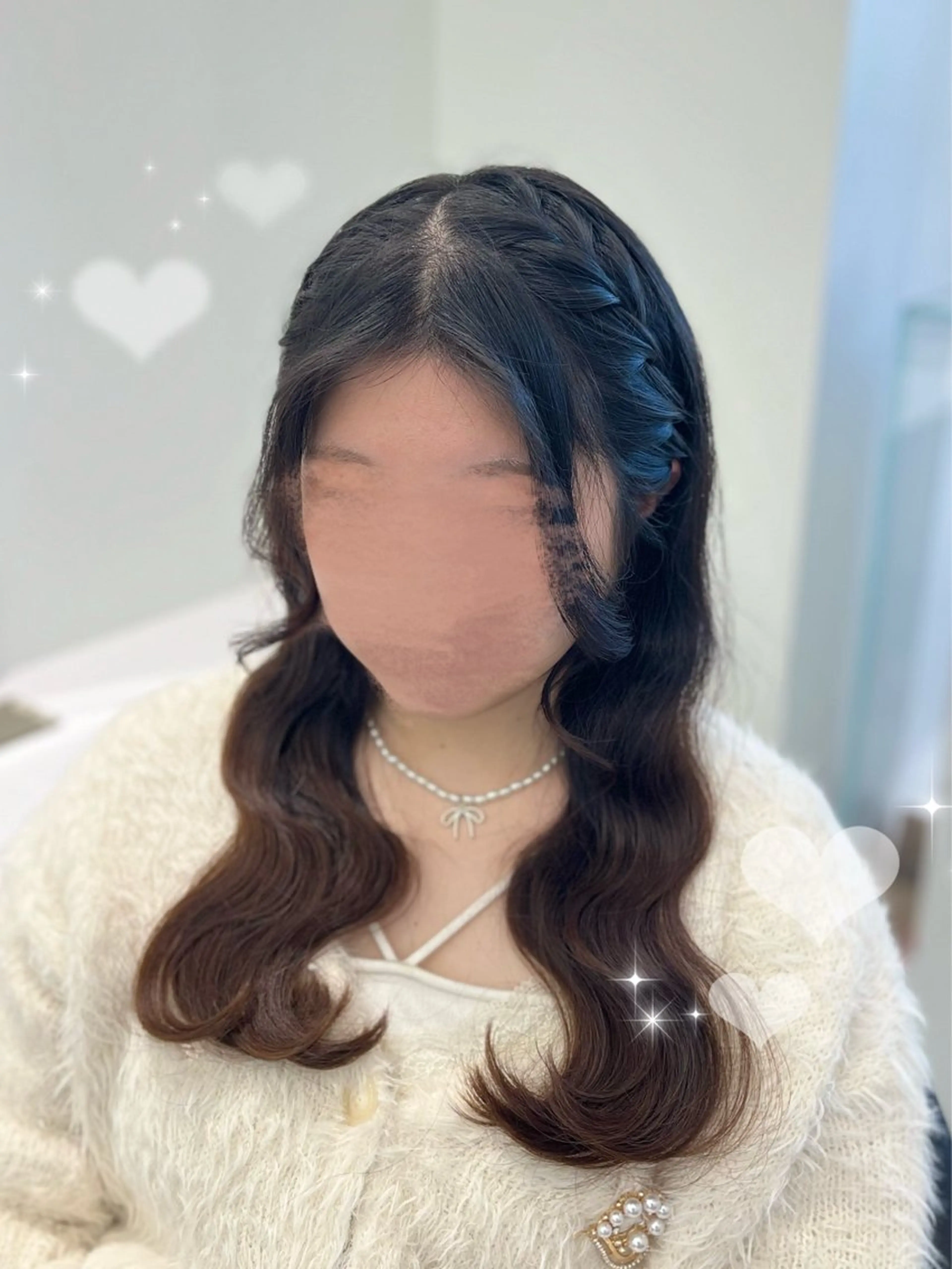 ヘアアレンジ ヘアセット ハイトーンカラー💞 くるみ🎀のヘアスタイル