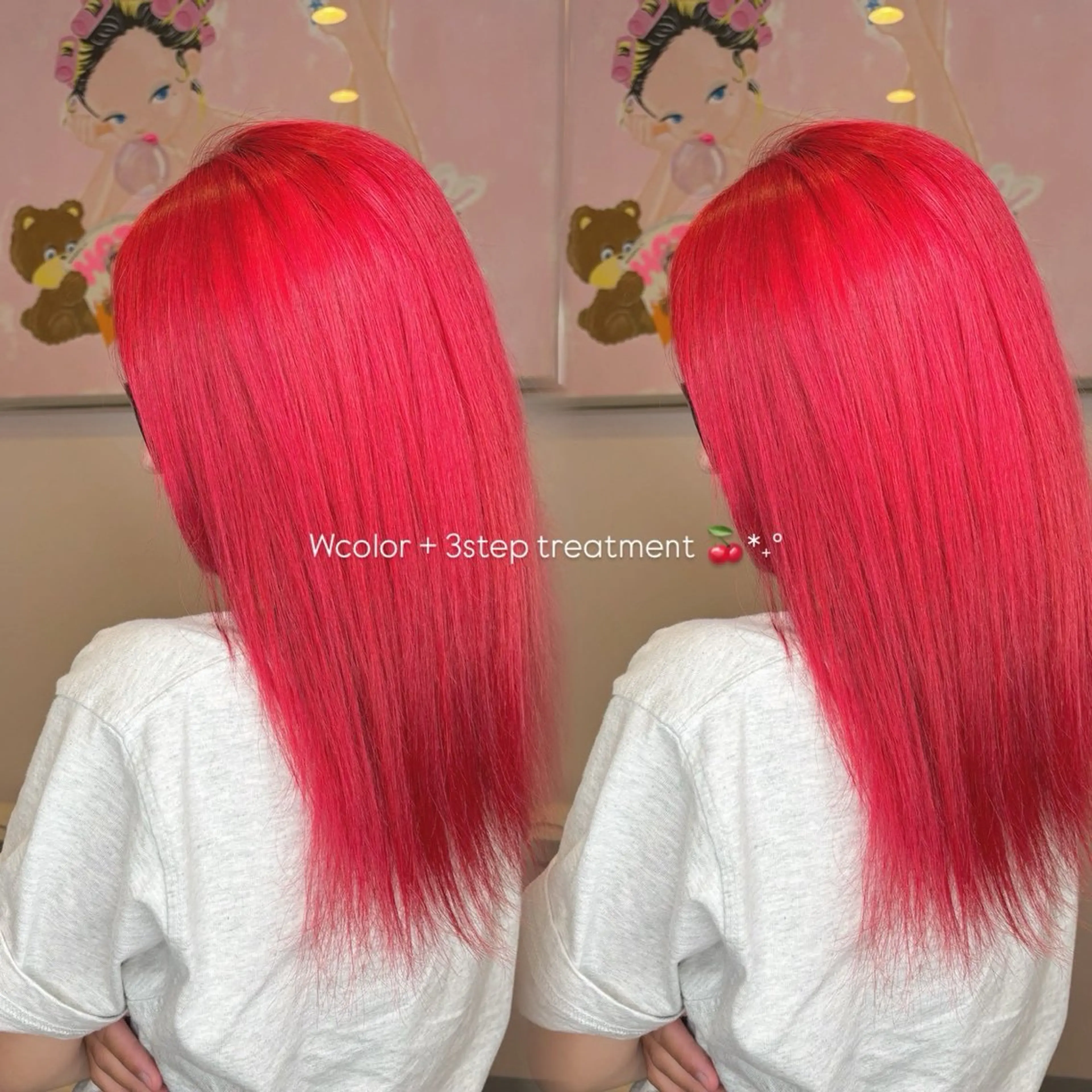 ロング カラー ブリーチ レッドカラー 富山/MEZoN / MARINのヘアスタイル