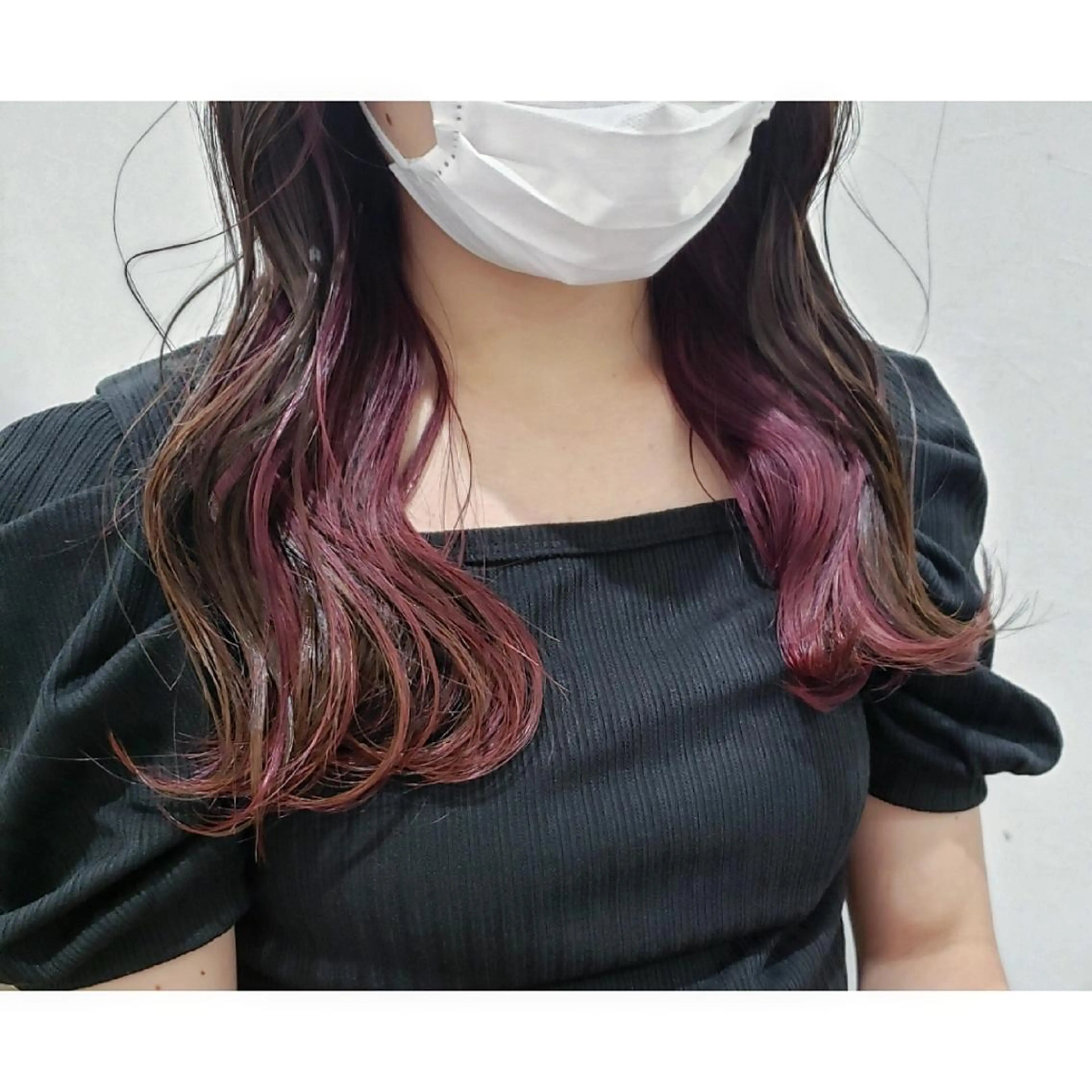 セミロング カラー ヘアアレンジ インナーカラー ラベンダーカラー ラベンダーピンク ピンクカラー ピンクラベンダー 髪質改善サロン🍃 AIRI のヘアスタイル