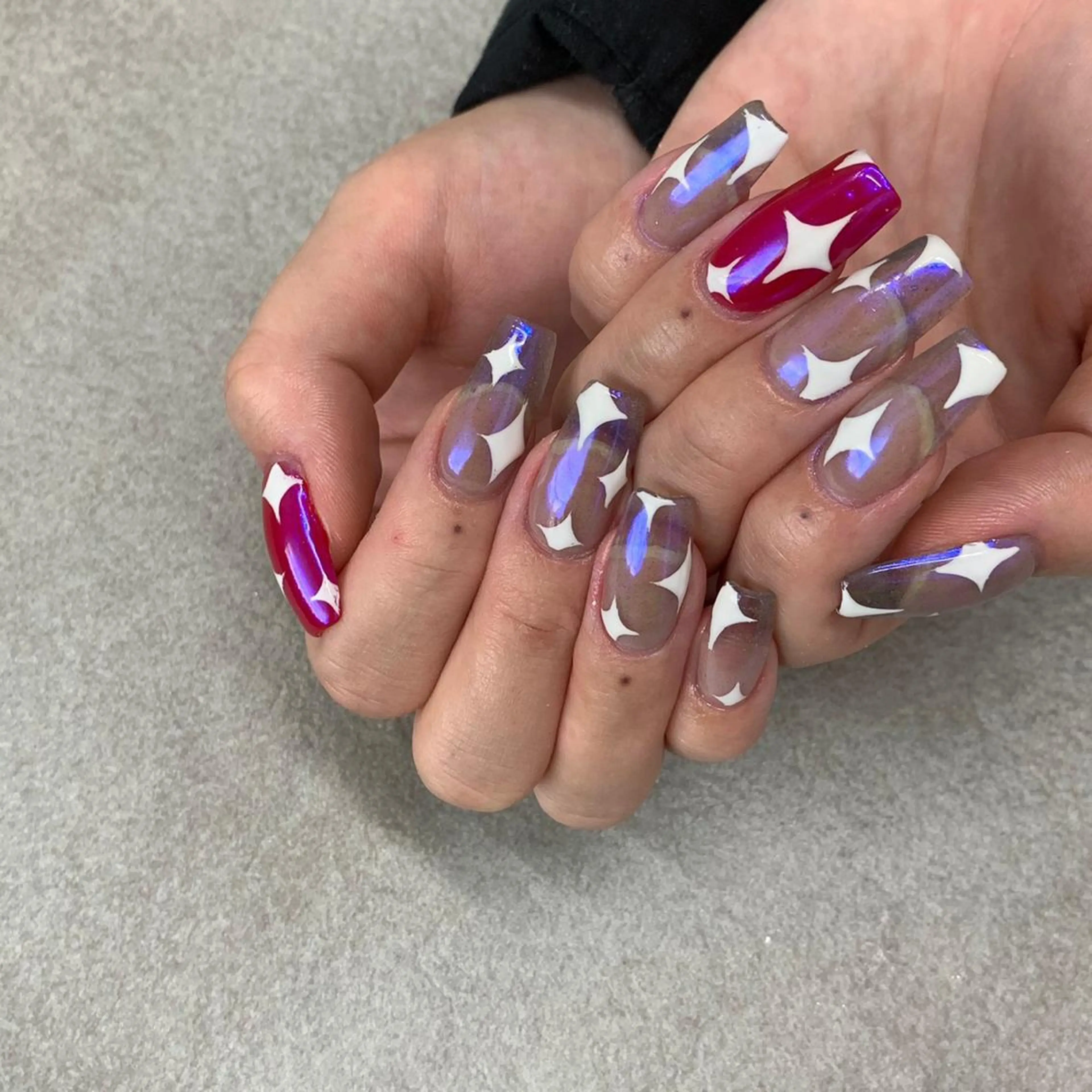 ネイル キラキラネイル ハンドネイル 【やり放題専門店】 スカルプ&長さ出しのネイルデザイン