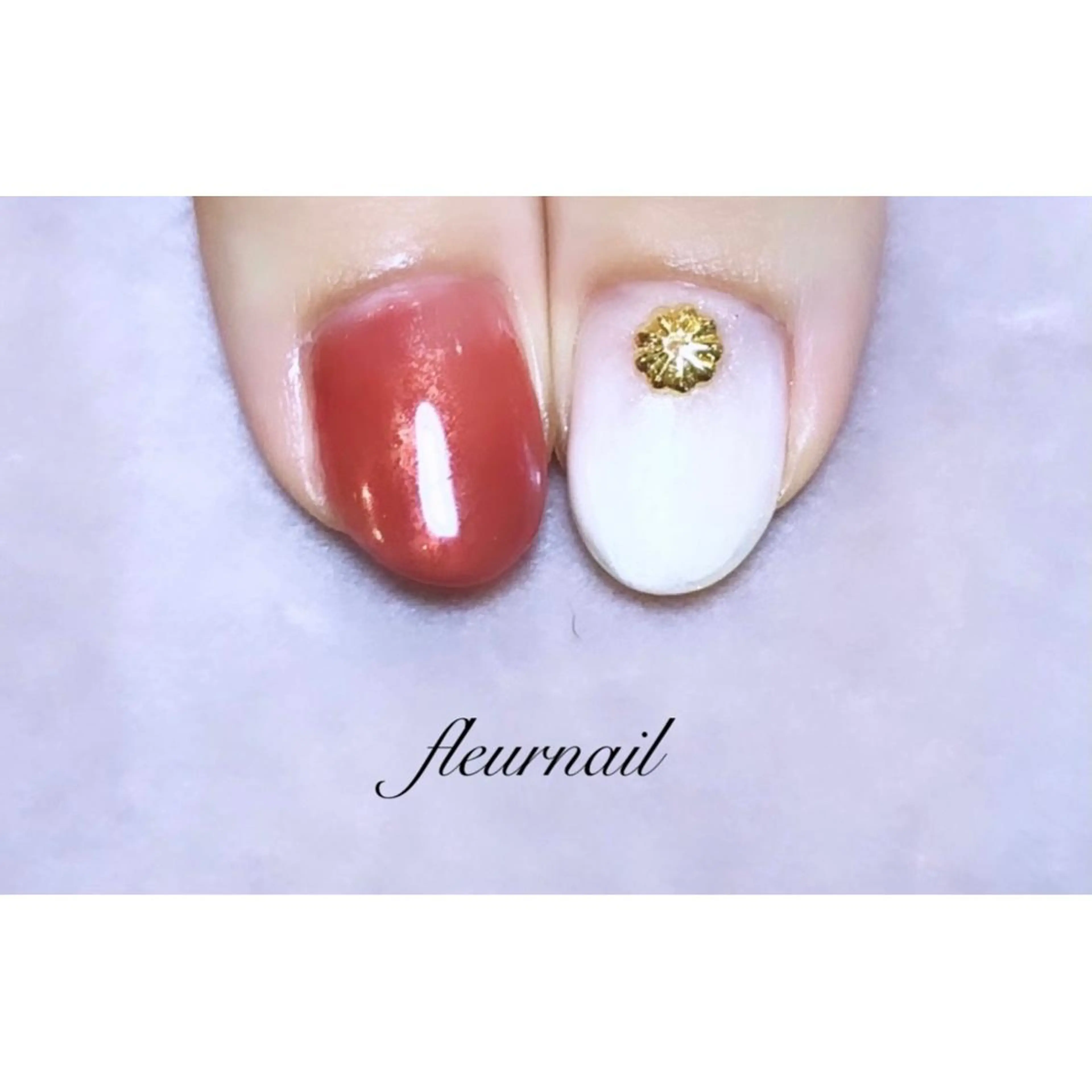 ネイル 成人式 ジェルネイル パラジェル ハンドネイル fleurnail miuraのネイルデザイン