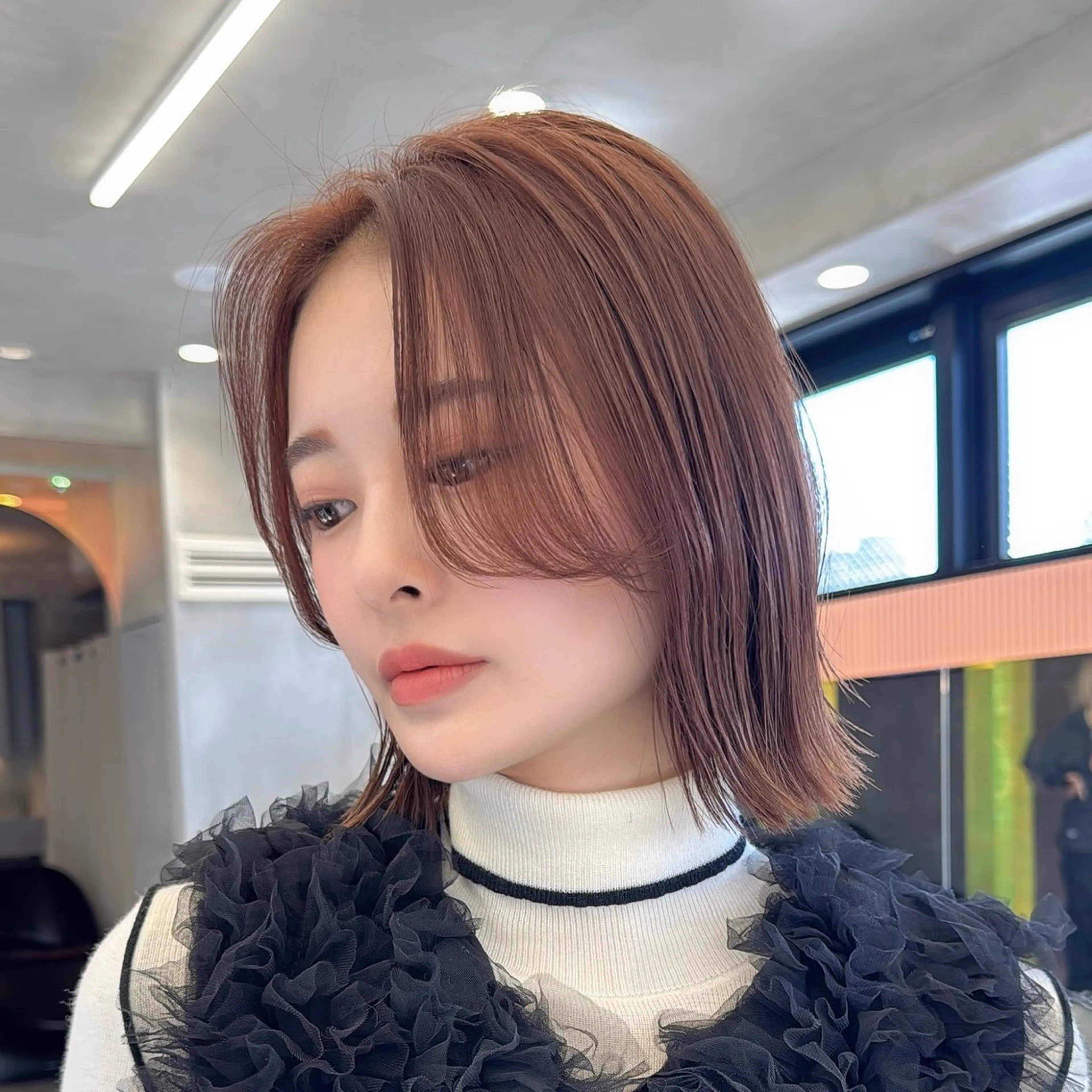 ミディアム カラー カット ヘアカラー トリートメント 🍀小川大輔🍀 ボブ/ブリーチ🥇のヘアスタイル