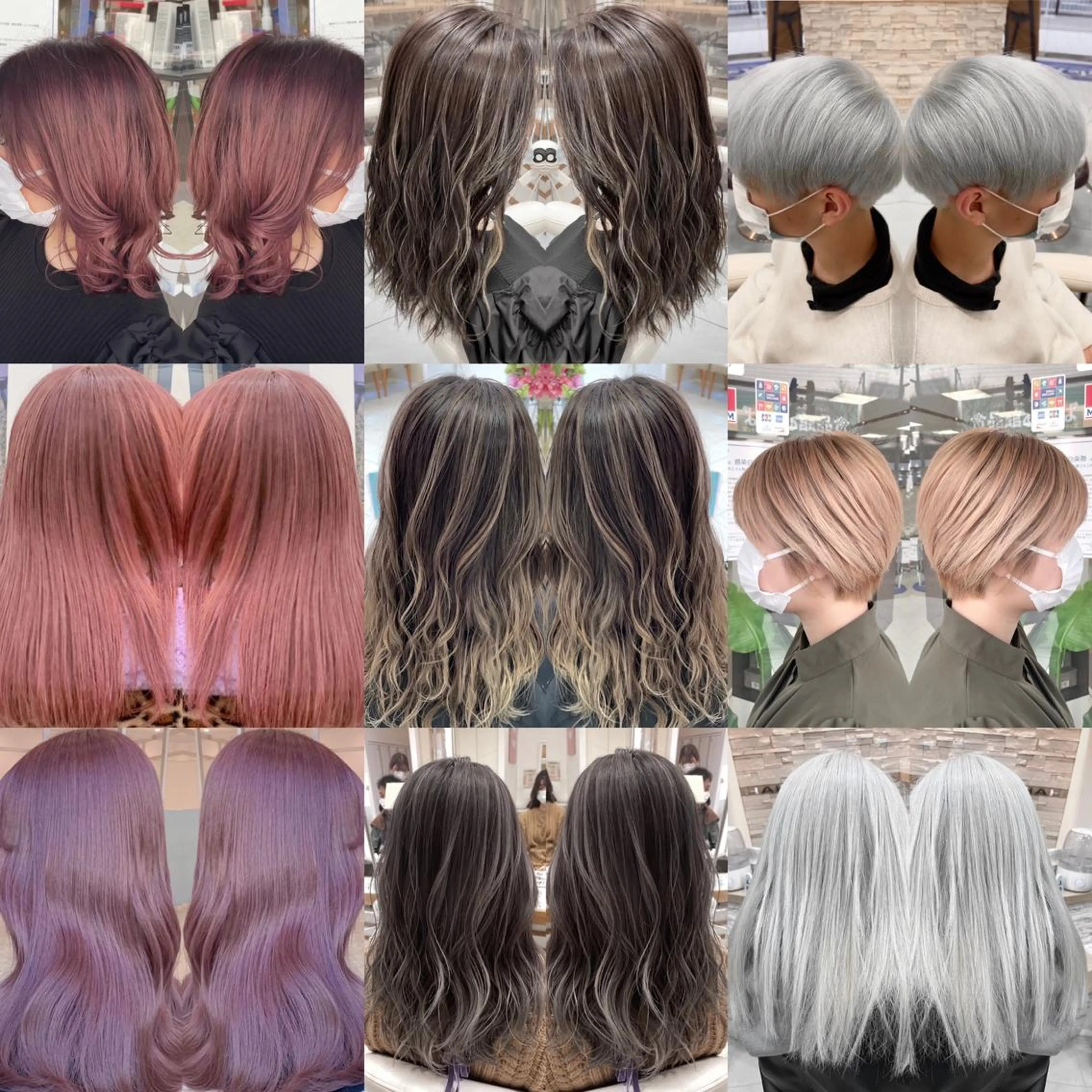 ショート カラー パーマ 縮毛/レイヤー 韓国/橋口のヘアスタイル