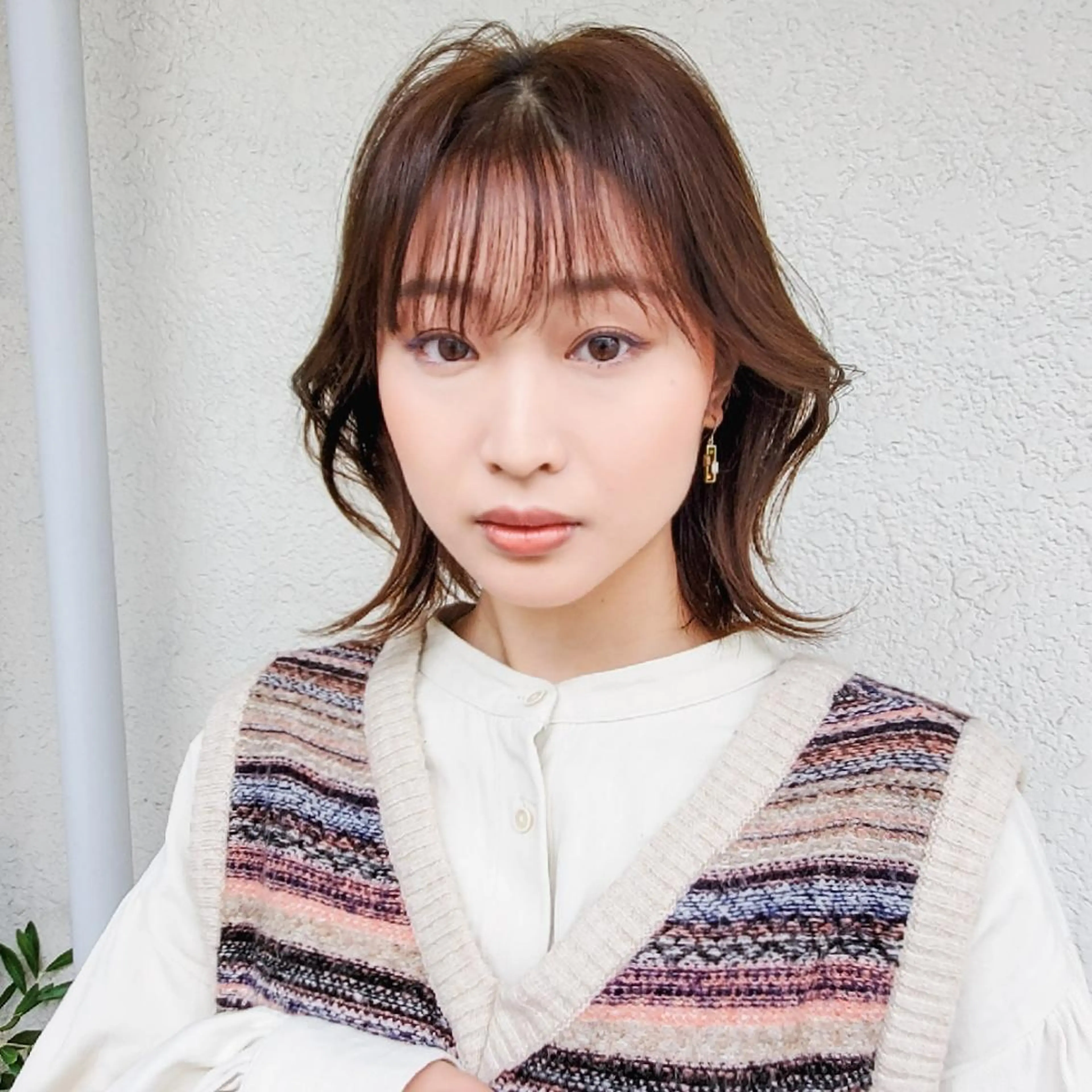 ミディアム カラー 切りっぱなしボブ ショートボブ ミディアムパーマ バレイヤージュ ベージュカラー カット ヘアカラー トリートメント フリーランス所属・韓国ヘア レイヤー くびれヘアMATSUのヘアスタイル