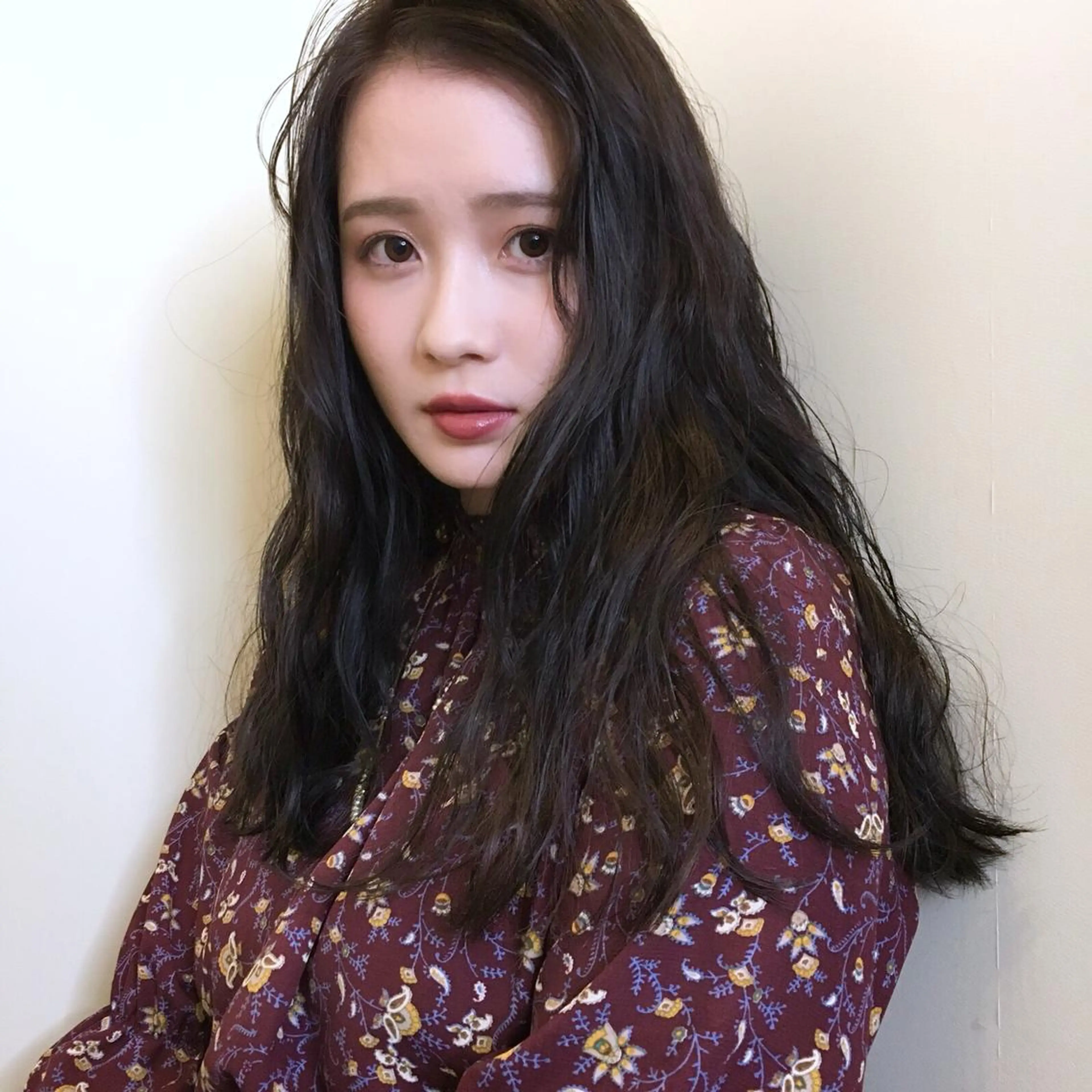 ロング カラー パーマ 学生 カット ヘアカラー 薬院:今泉/上川美幸 ボブ/顔周りレイヤーのヘアスタイル