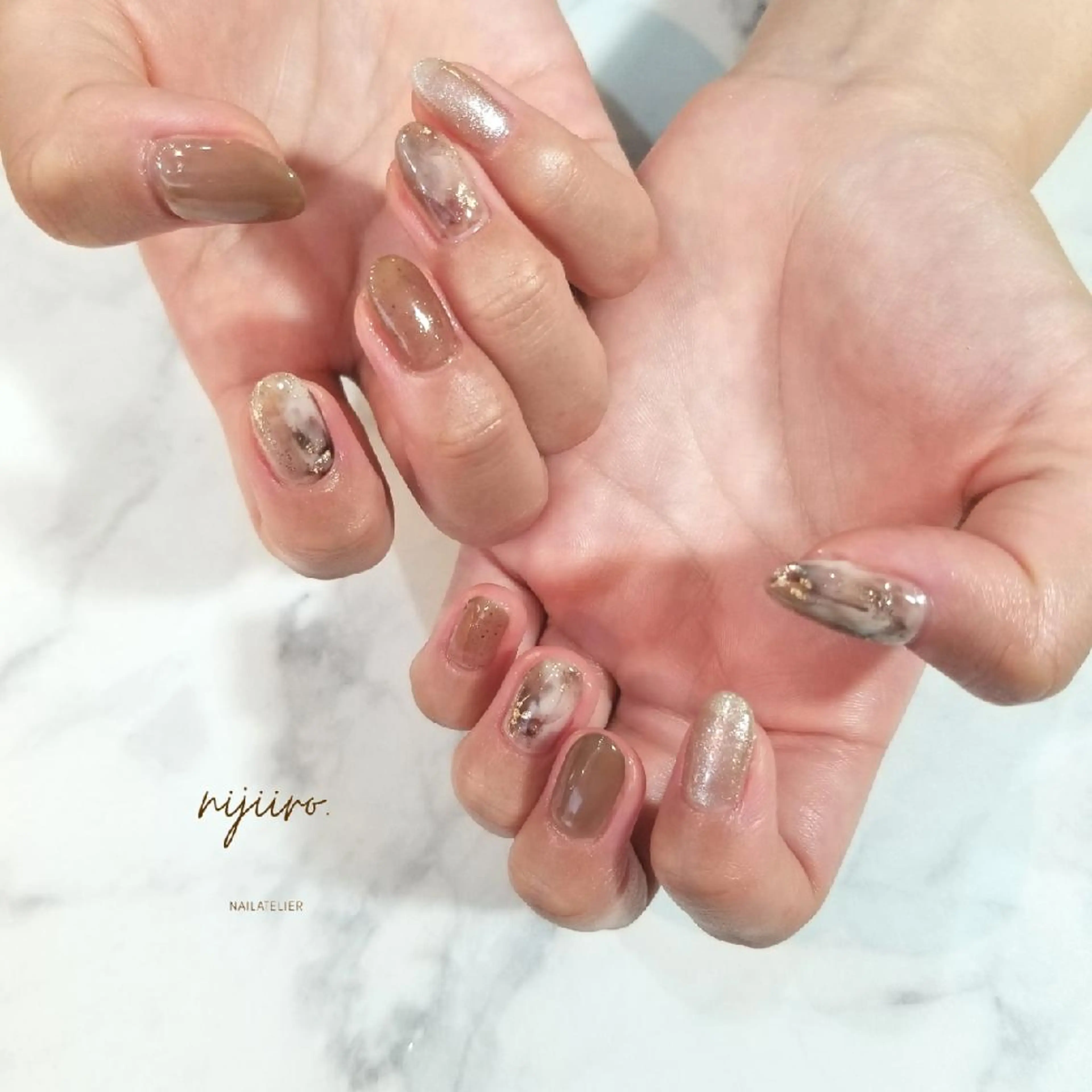 ネイル ニュアンスネイル ハンドネイル nijiiro🌈 サトウのネイルデザイン