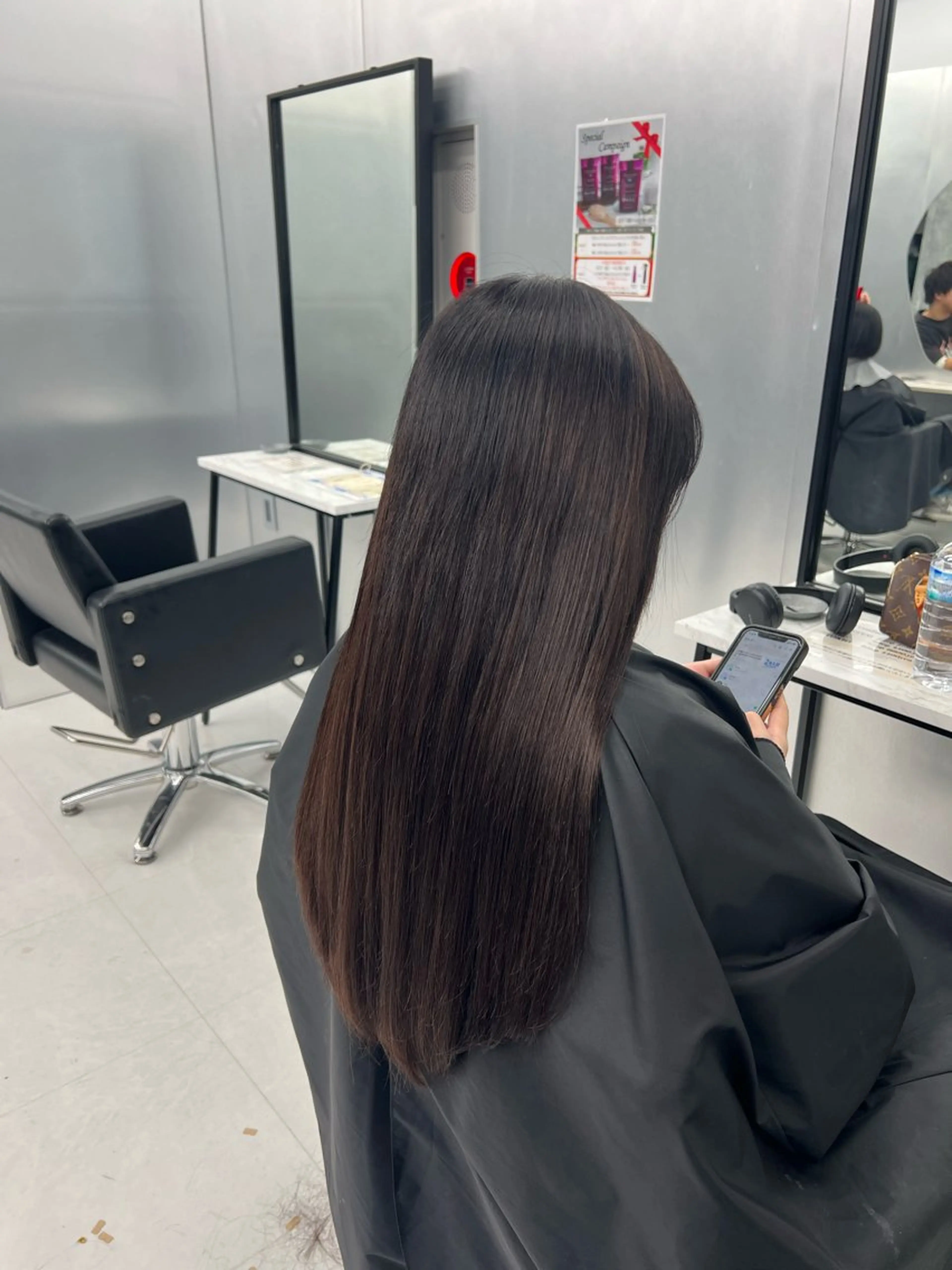 ロング カラー カット ヘアカラー トリートメント エクステ ヘアセット 👑垢抜け韓国ヘア ハッシュカット唯澄のヘアスタイル