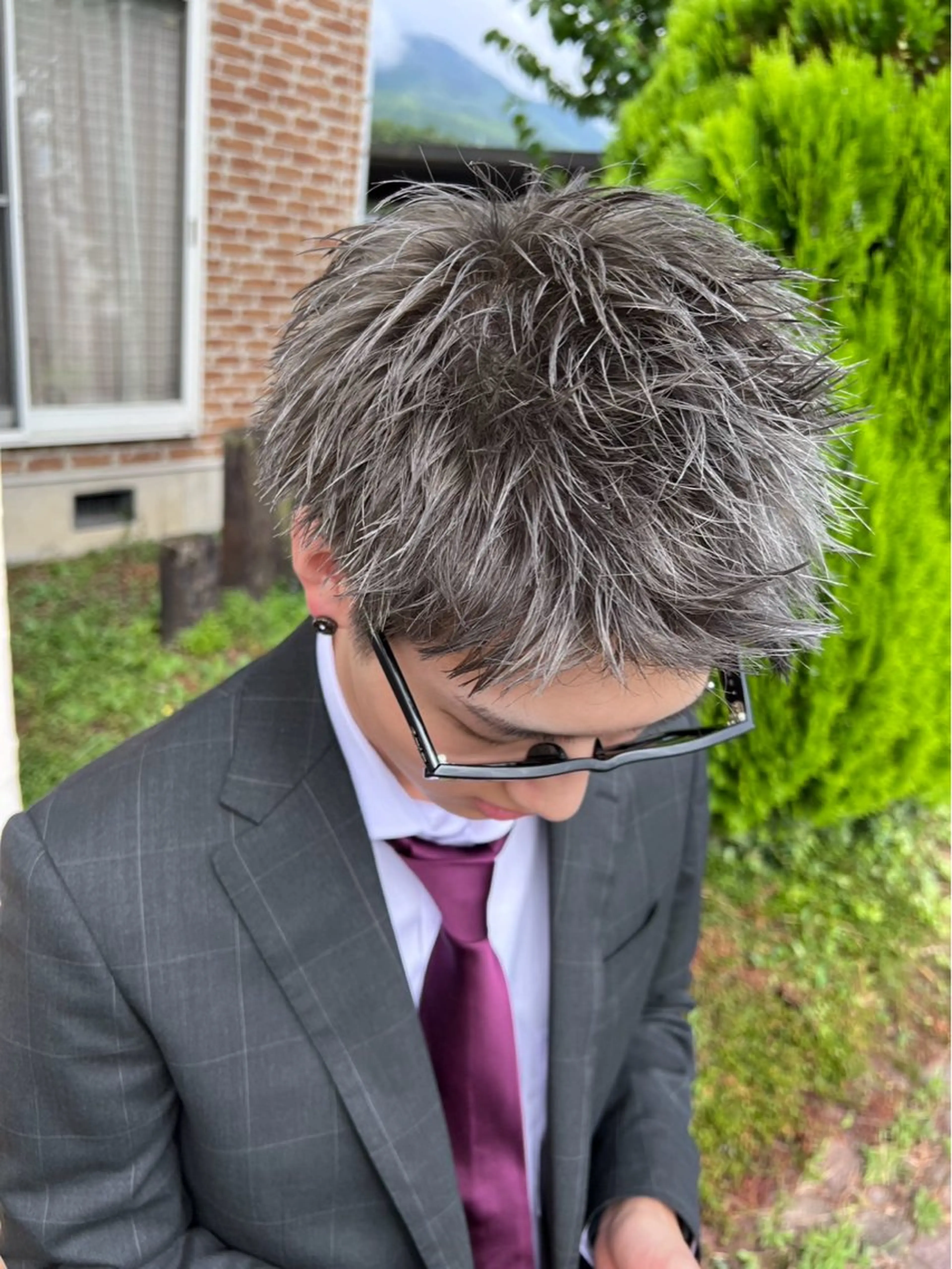 カラー メンズ ヘアカラー 🌀toa/波巻き✨ /メンズパーマ／栄のヘアスタイル