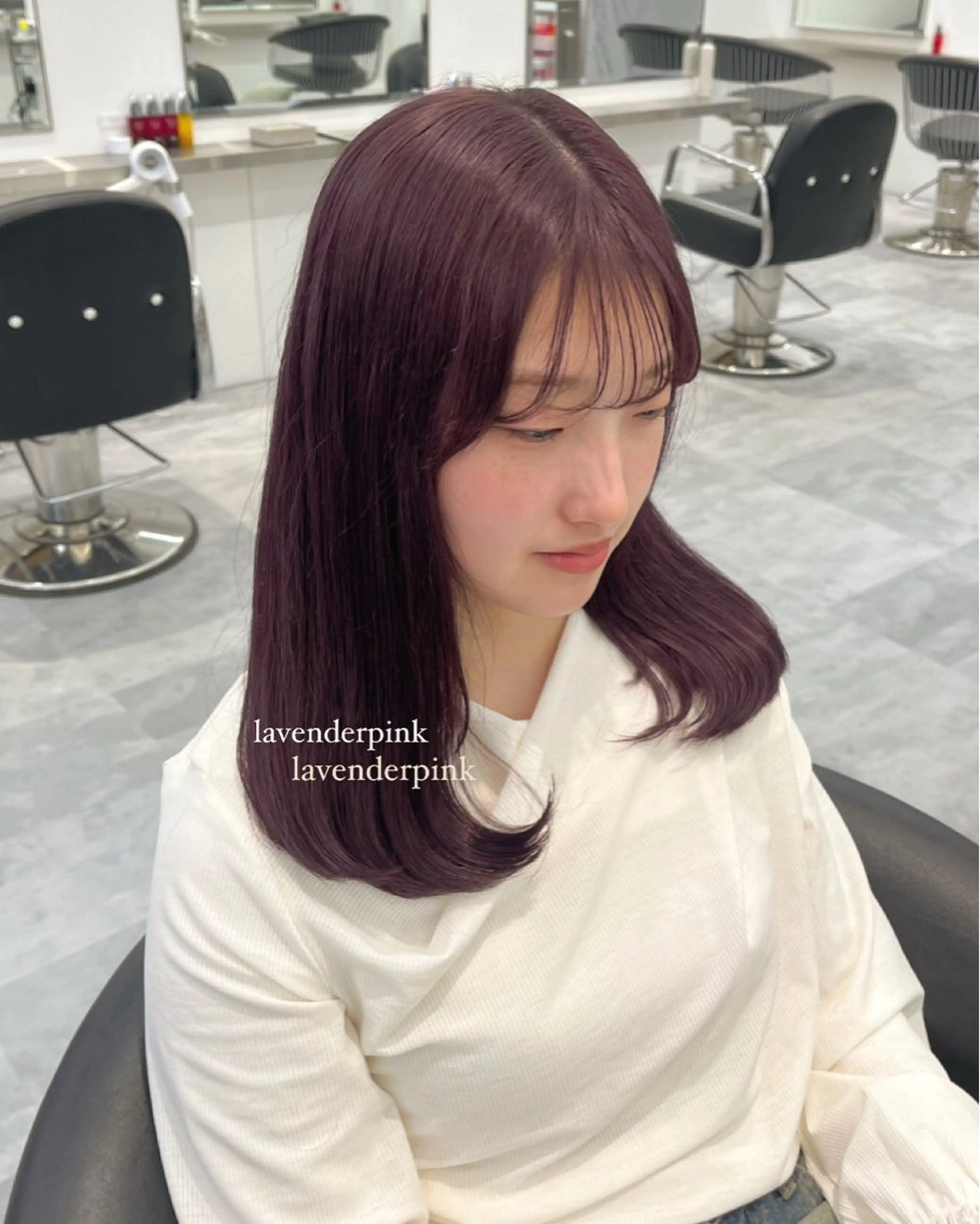 セミロング ヘアカラー ParveMix ♡白神みやびのヘアスタイル