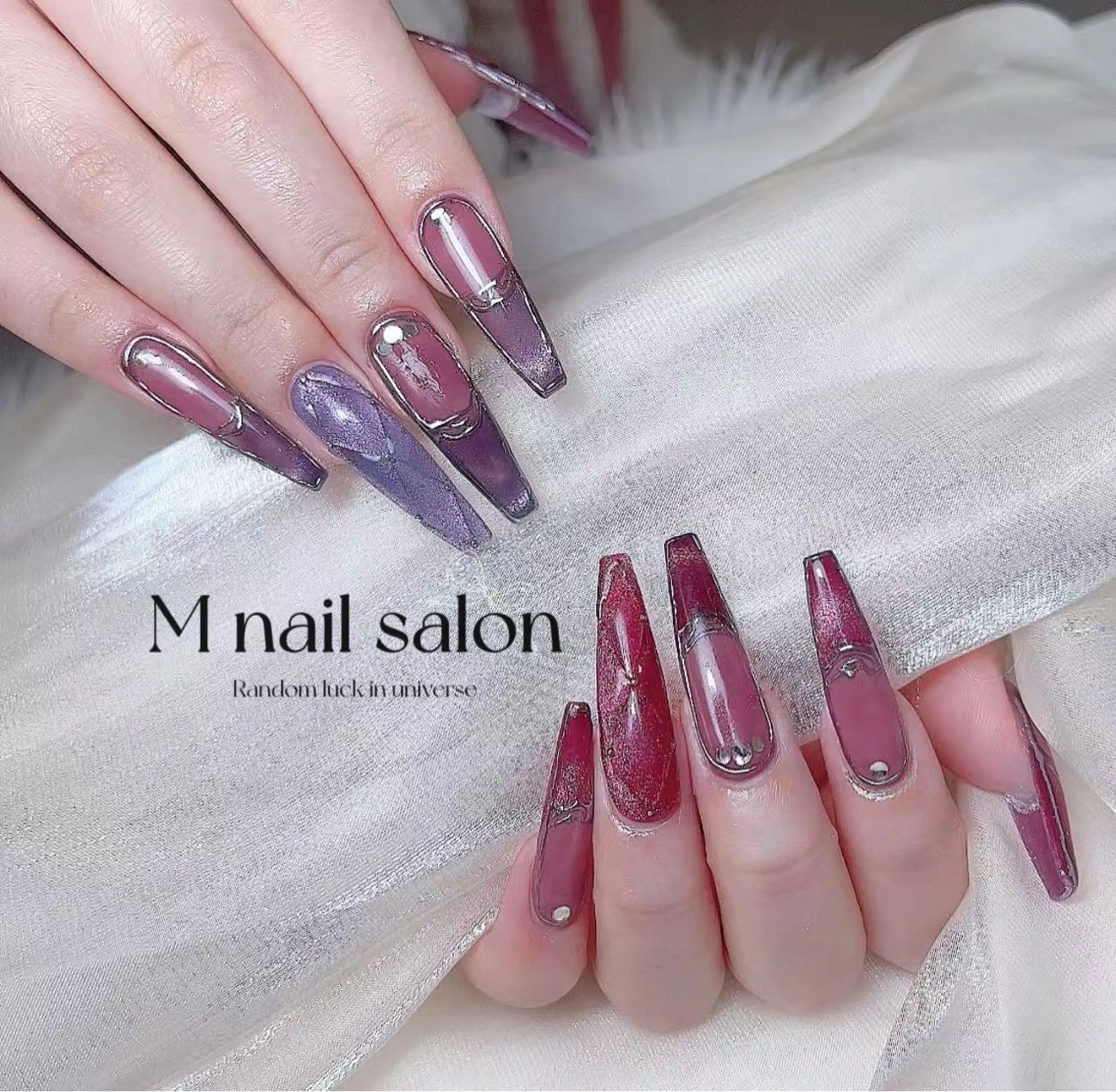 ネイル ハンドネイル M🌷nail 長さだし専門店のネイルデザイン