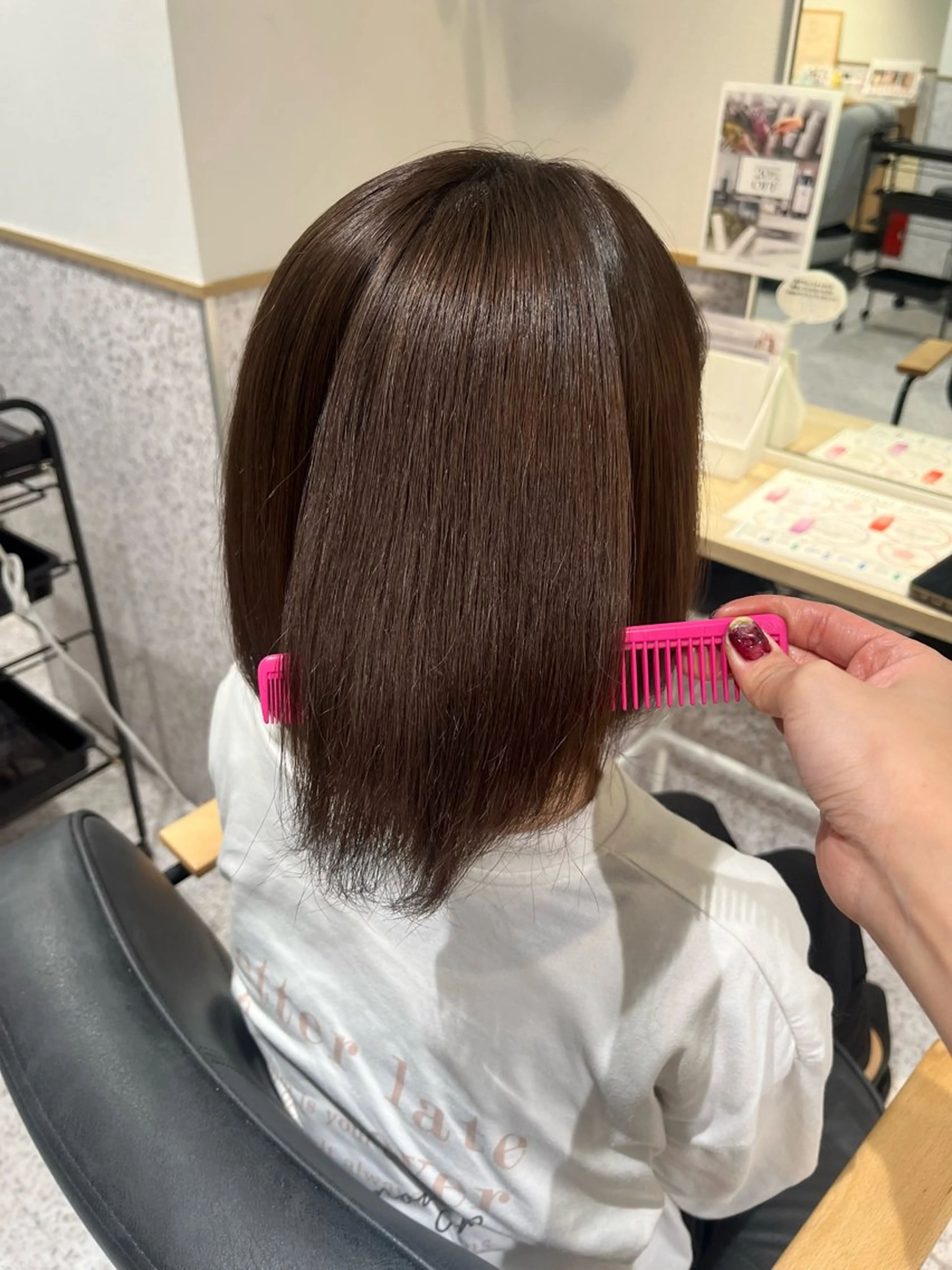 セミロング カラー ブリーチ ブラウンカラー ダブルカラー ハイトーンカラー ブリーチなしカラー ヘアカラー 髪質改善&艶カラー/ ほんだあみ (♡)のヘアスタイル