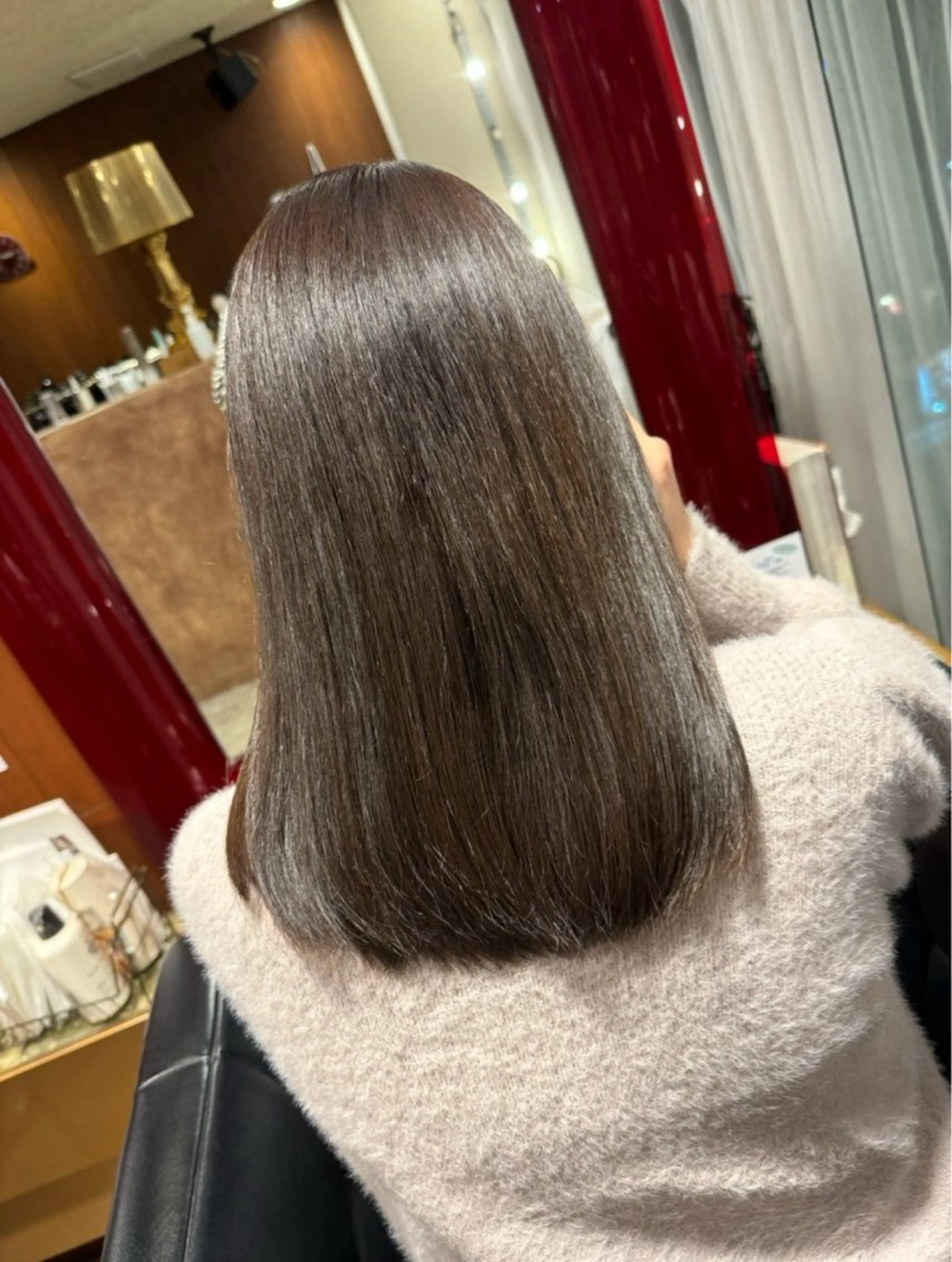 ミディアム カラー ブラウンカラー ヘアカラー トリートメント ヘッドスパ 藤井 麗桜のヘアスタイル