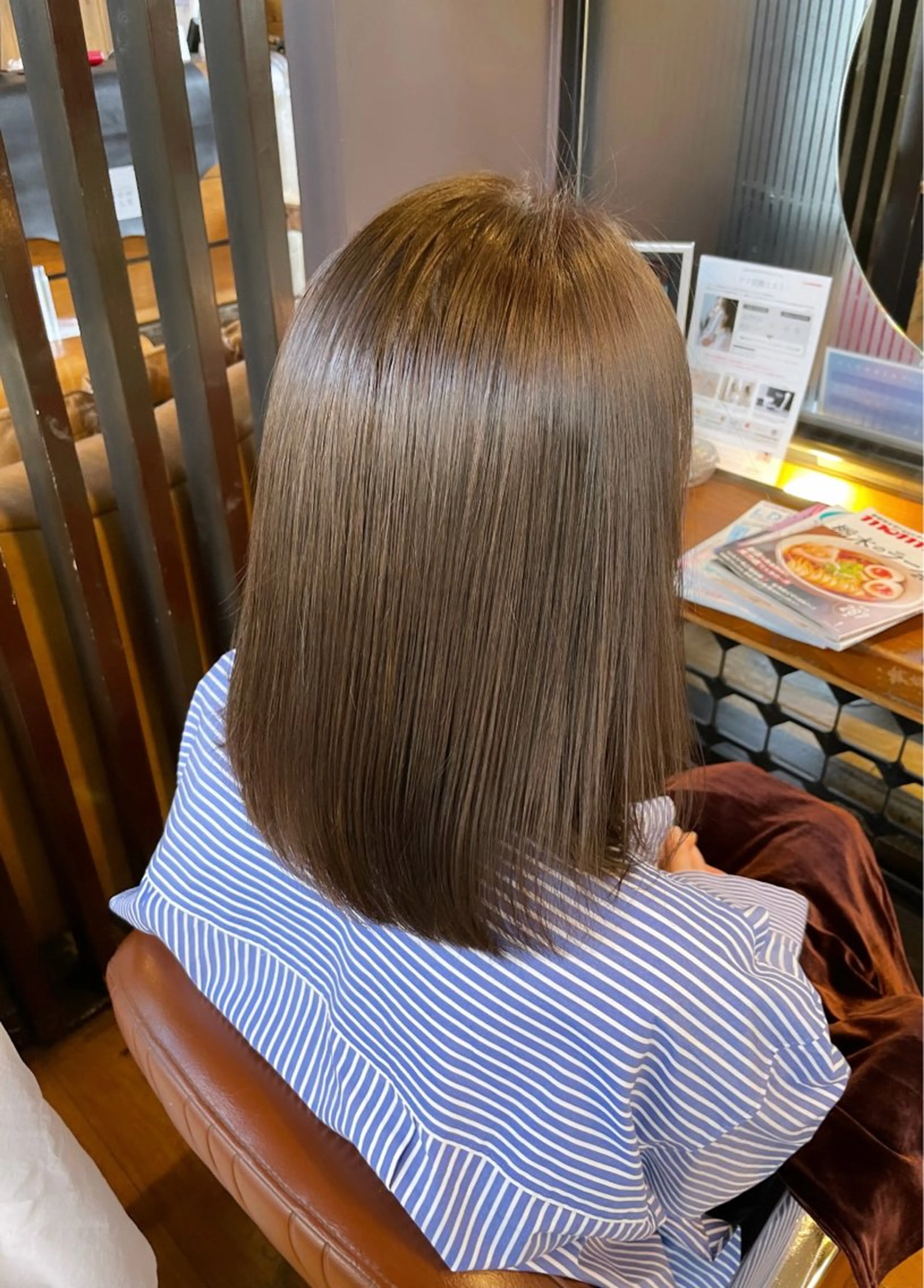 ミディアム カラー ベージュカラー 髪質改善 トリートメント ayaka |トレンドヘアのヘアスタイル