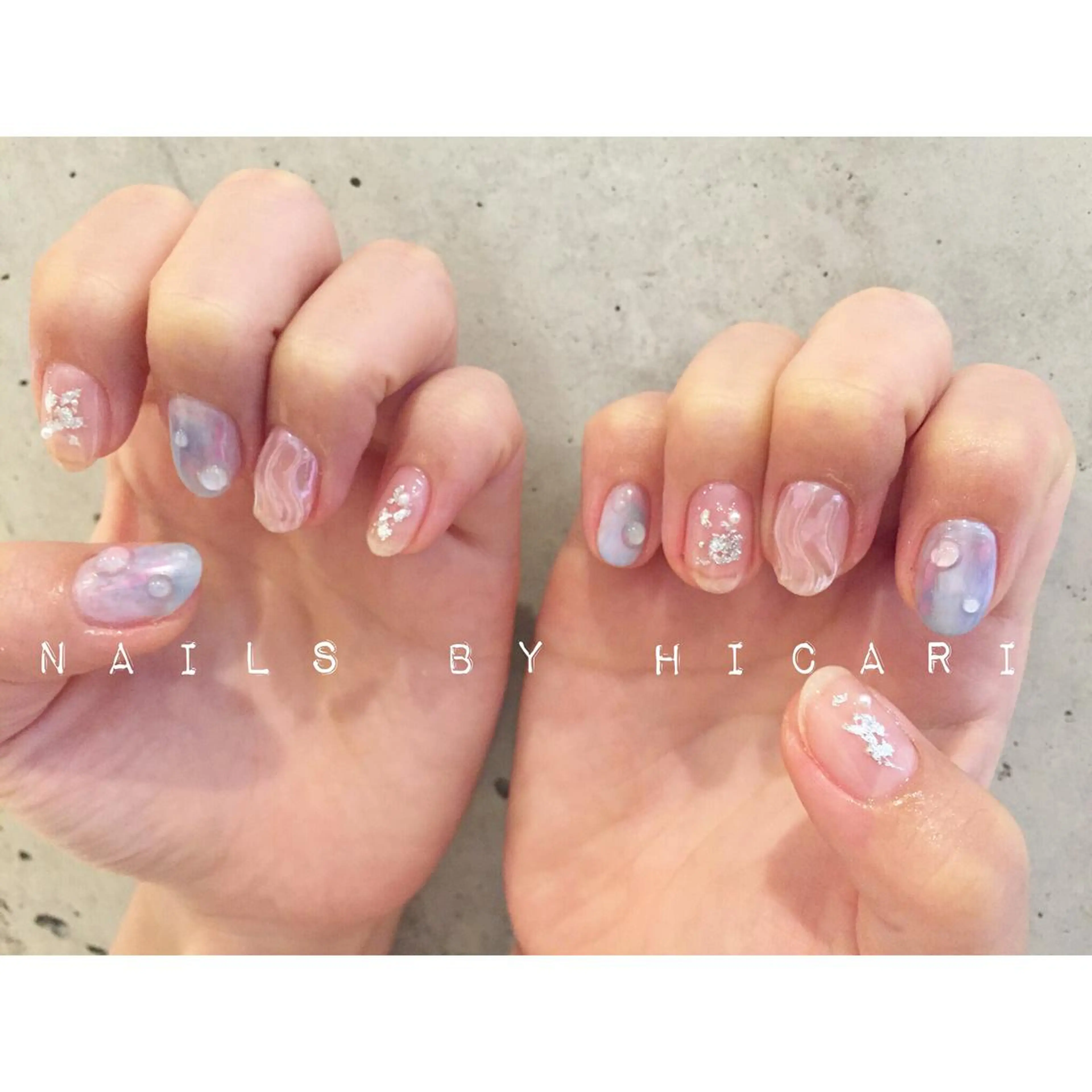 ショート カラー ネイル マツエク・マツパ ジェルネイル ニュアンスネイル パラジェル illum hicariのネイルデザイン