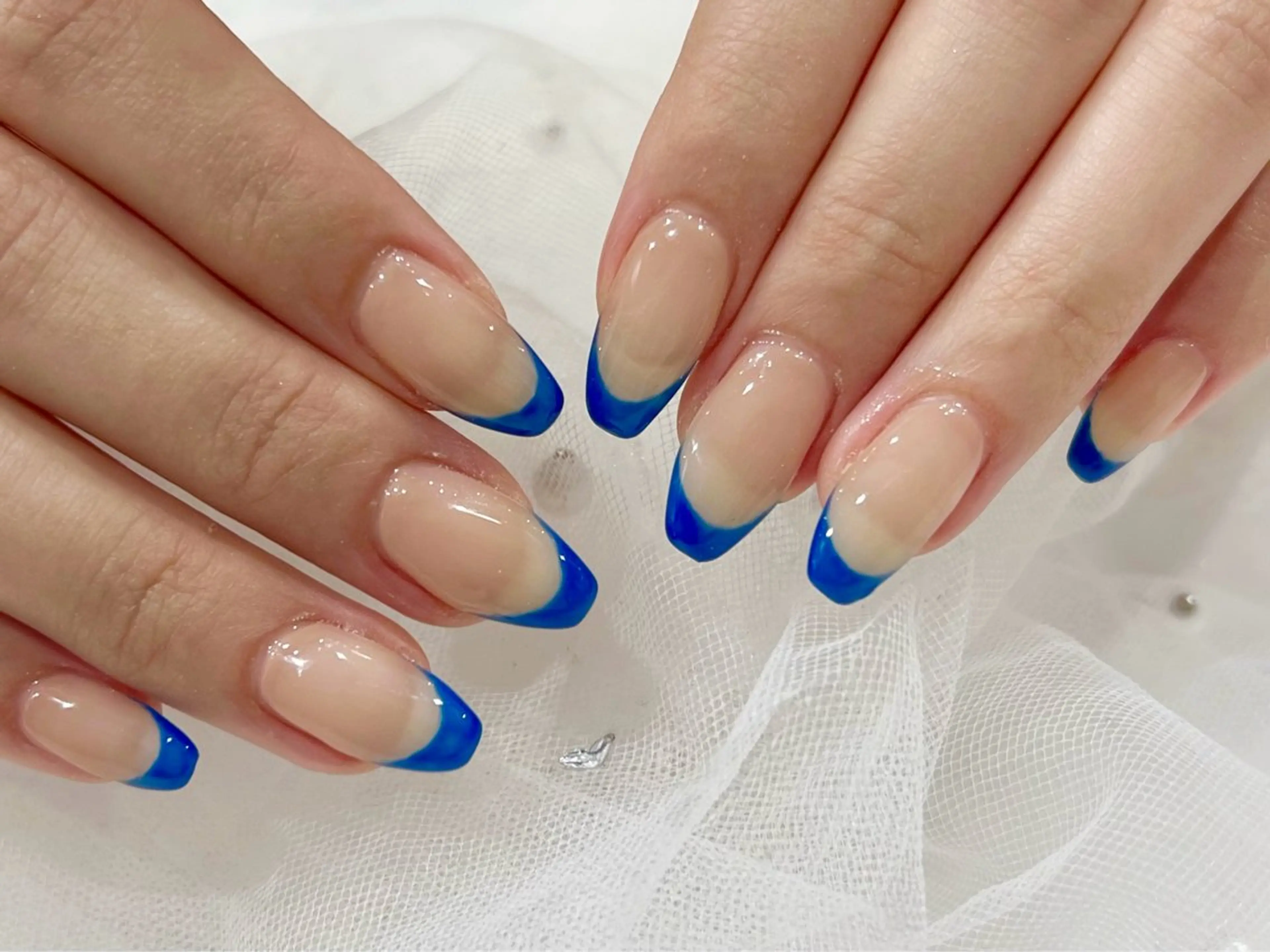 【オフ無】フレンチネイル️🫧✨(ベースカラーあり)¥7,800の写真