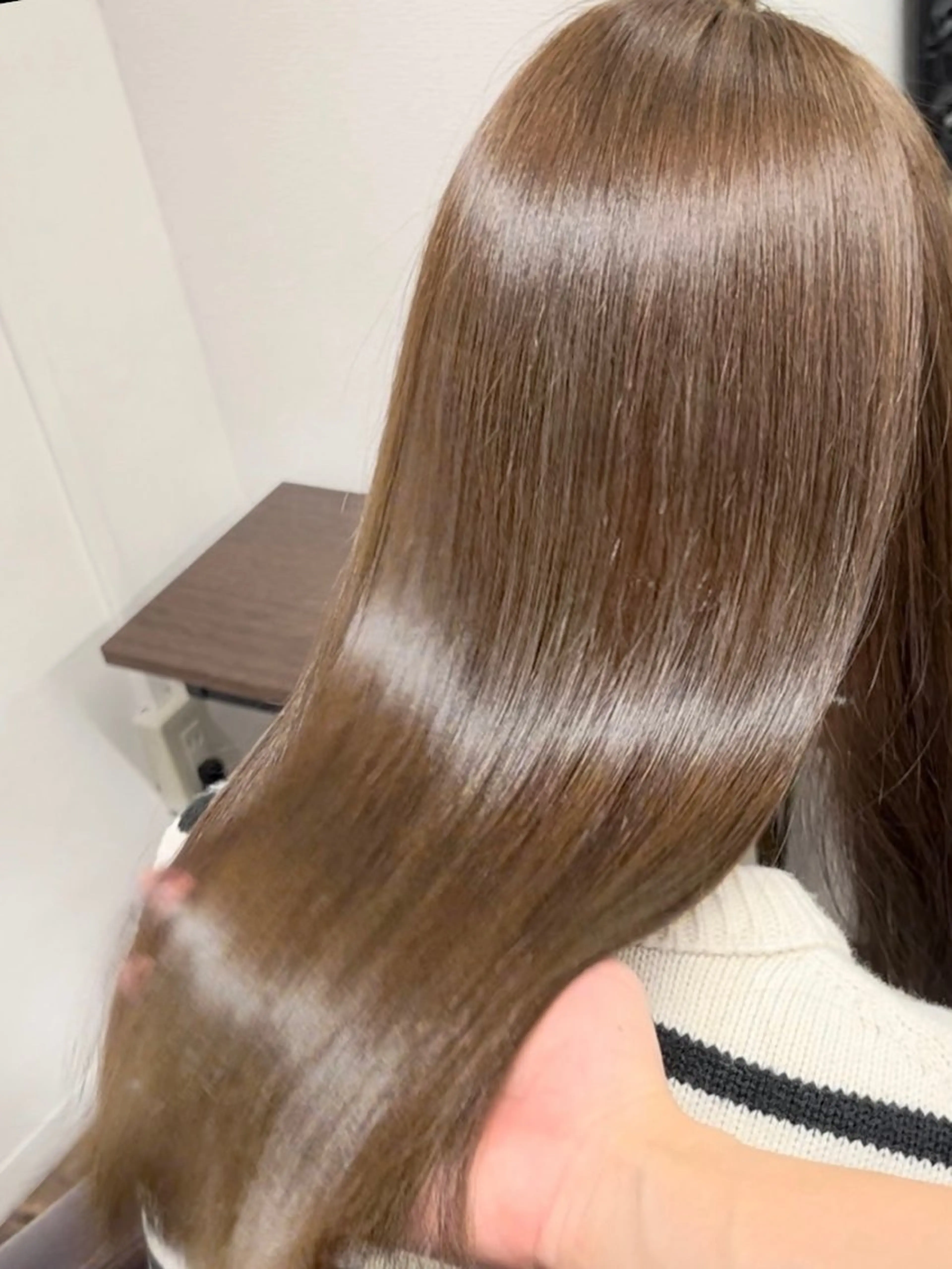 セミロング カラー カット ヘアカラー 🧸赤み消し🐾 ラベンダ/ミルクティのヘアスタイル