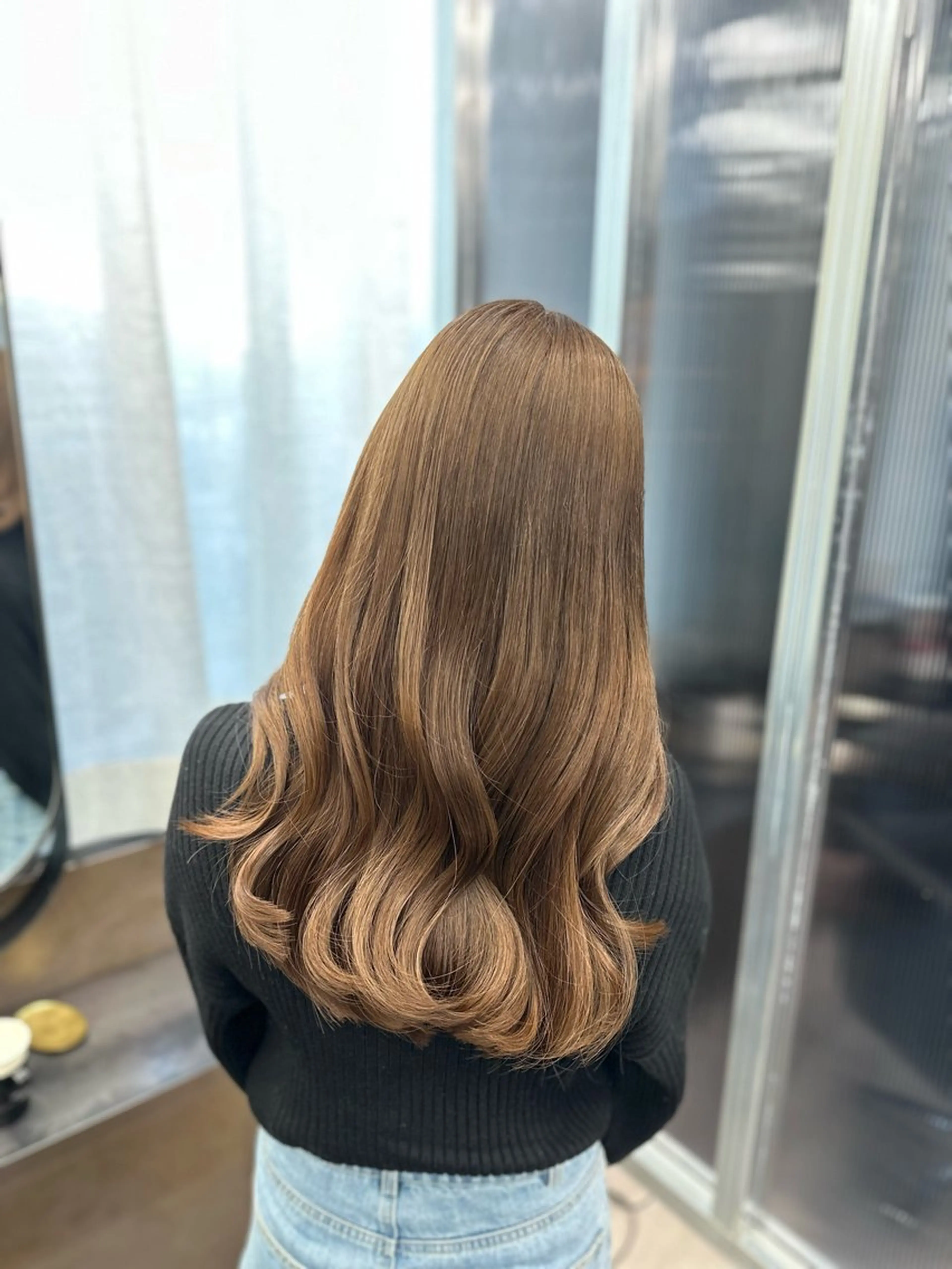 ロング カット ヘアカラー トリートメント youres hair 東新宿のヘアスタイル