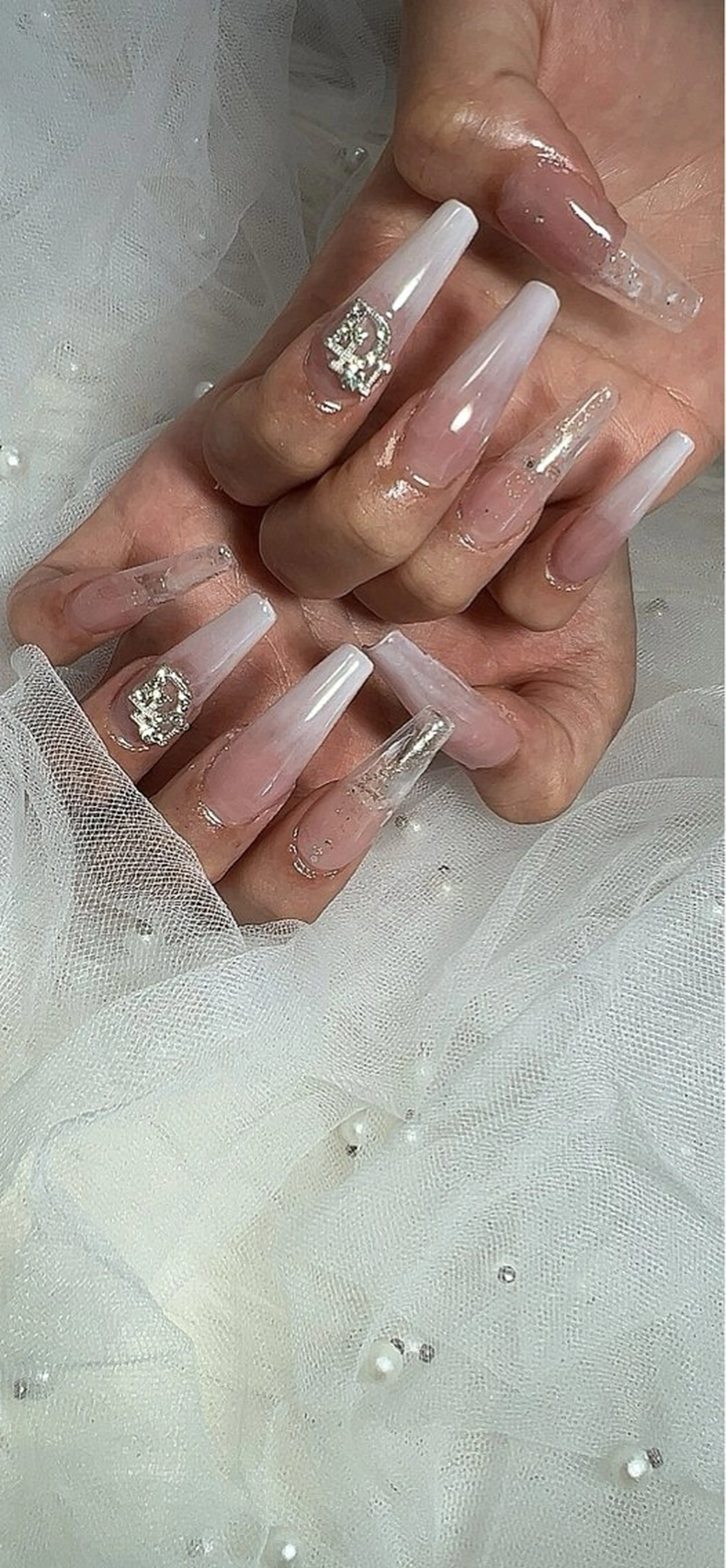 ネイル クリアネイル 大理石ネイル(マーブル) Mimi Nailのネイルデザイン