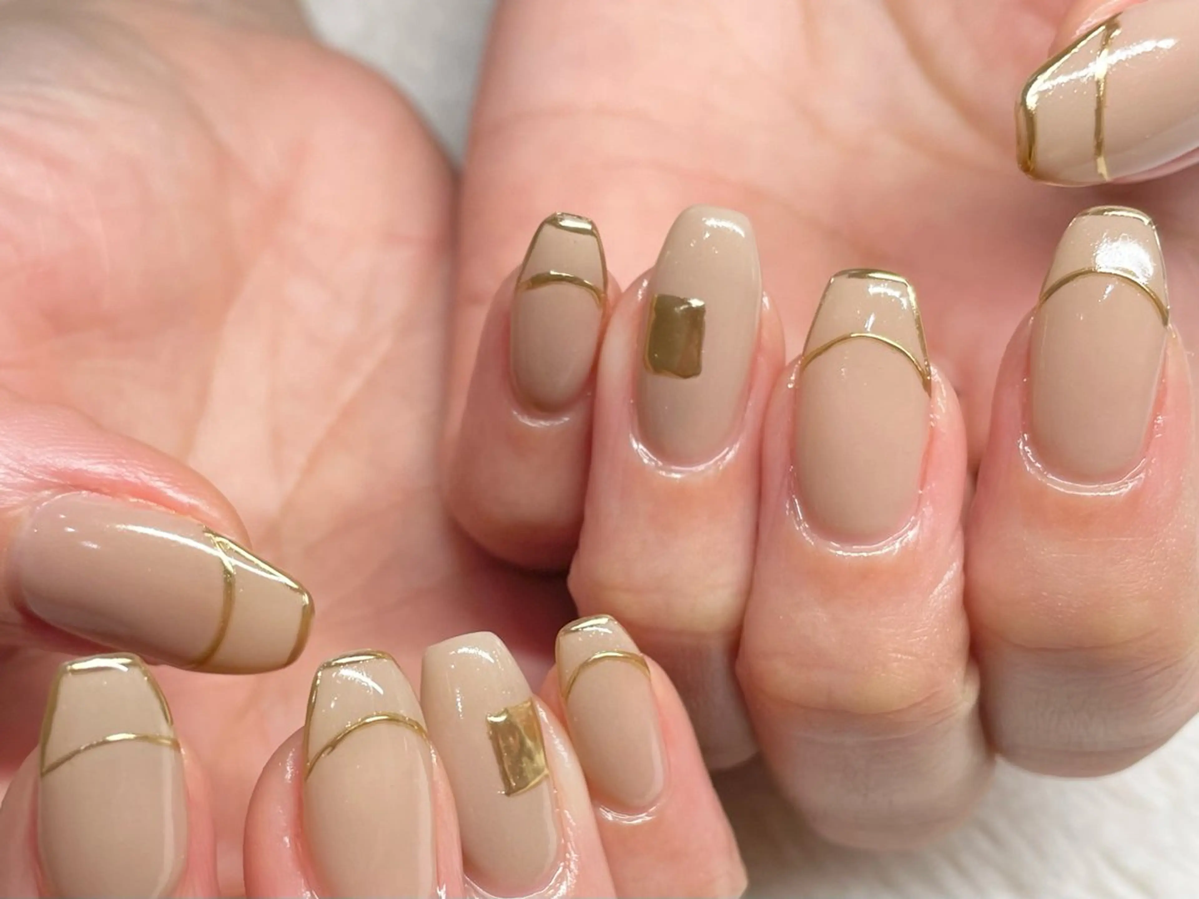 ネイル フレンチネイル ミラーネイル riri-nail Rie Endoのネイルデザイン